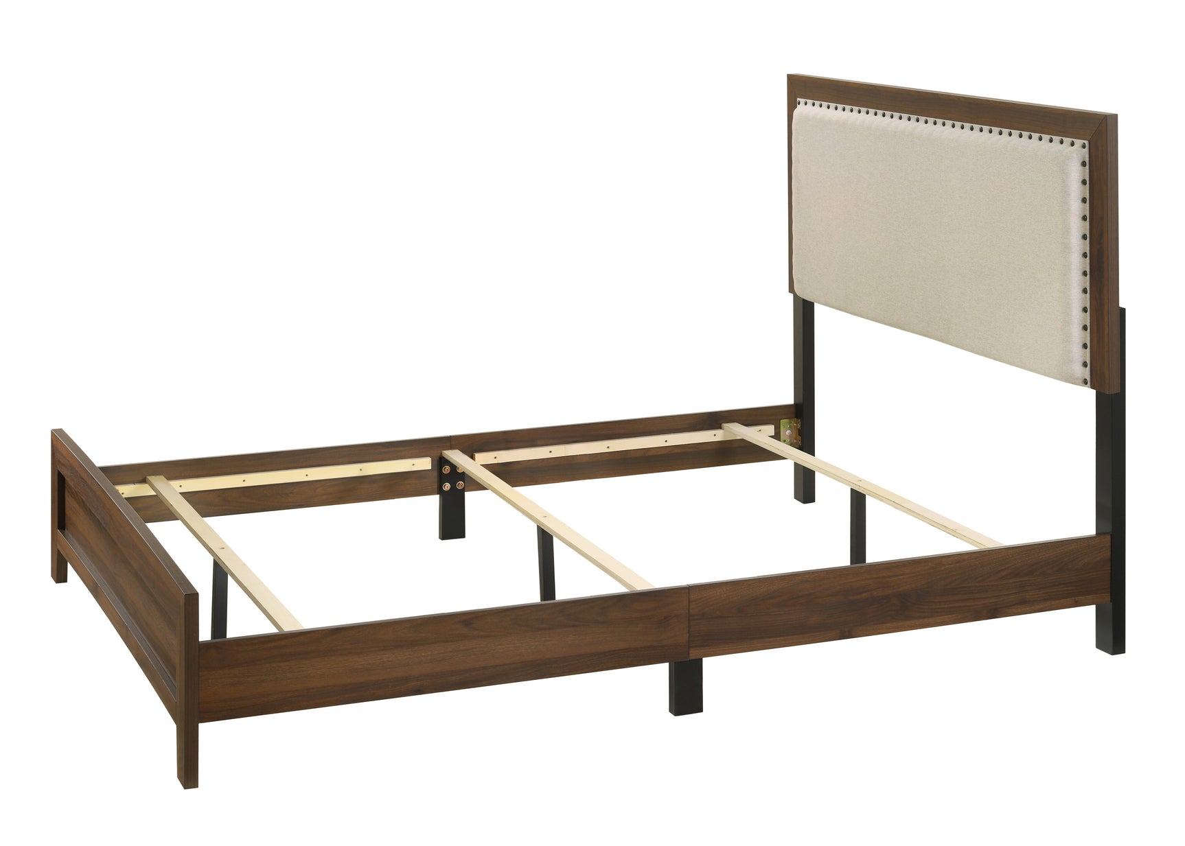 Millie Cherry Brown Upholstered Panel Bedroom Set - Ornate Home