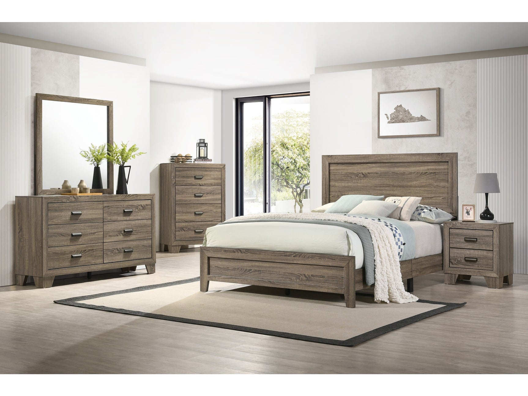 Millie Grey Panel Bedroom Set - Ornate Home