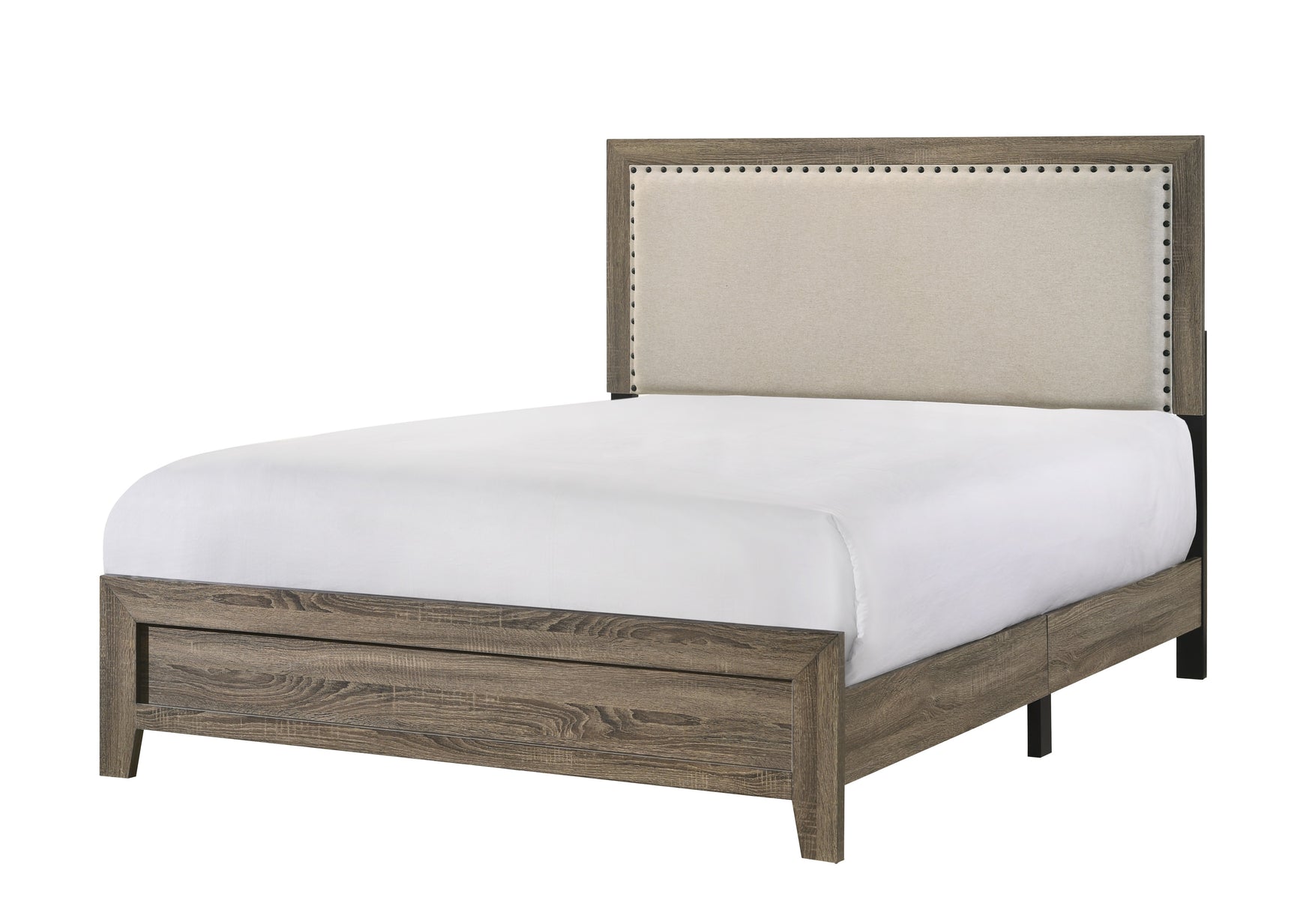 Millie Grey Upholstered Panel Bedroom Set - Ornate Home