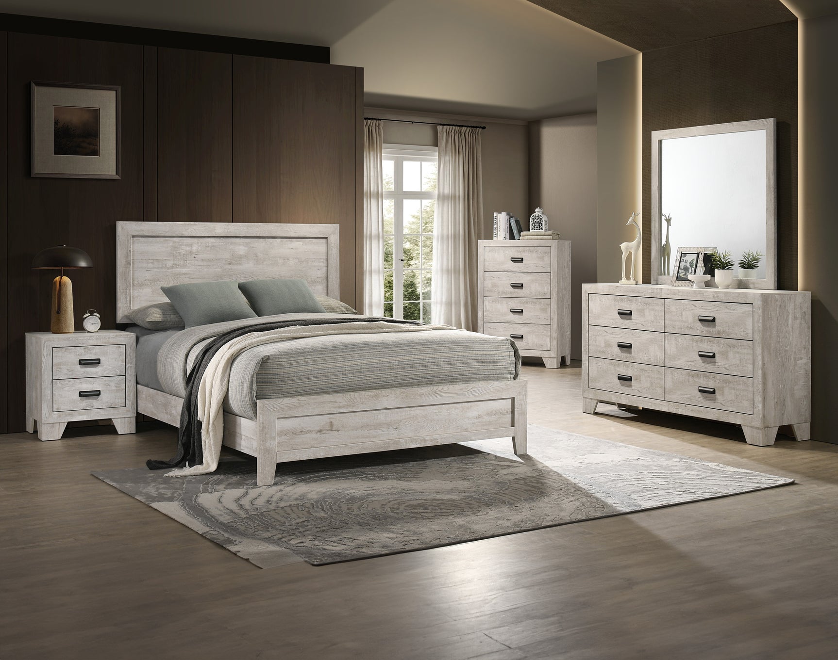Millie White Twin Bed In One Box - Ornate Home
