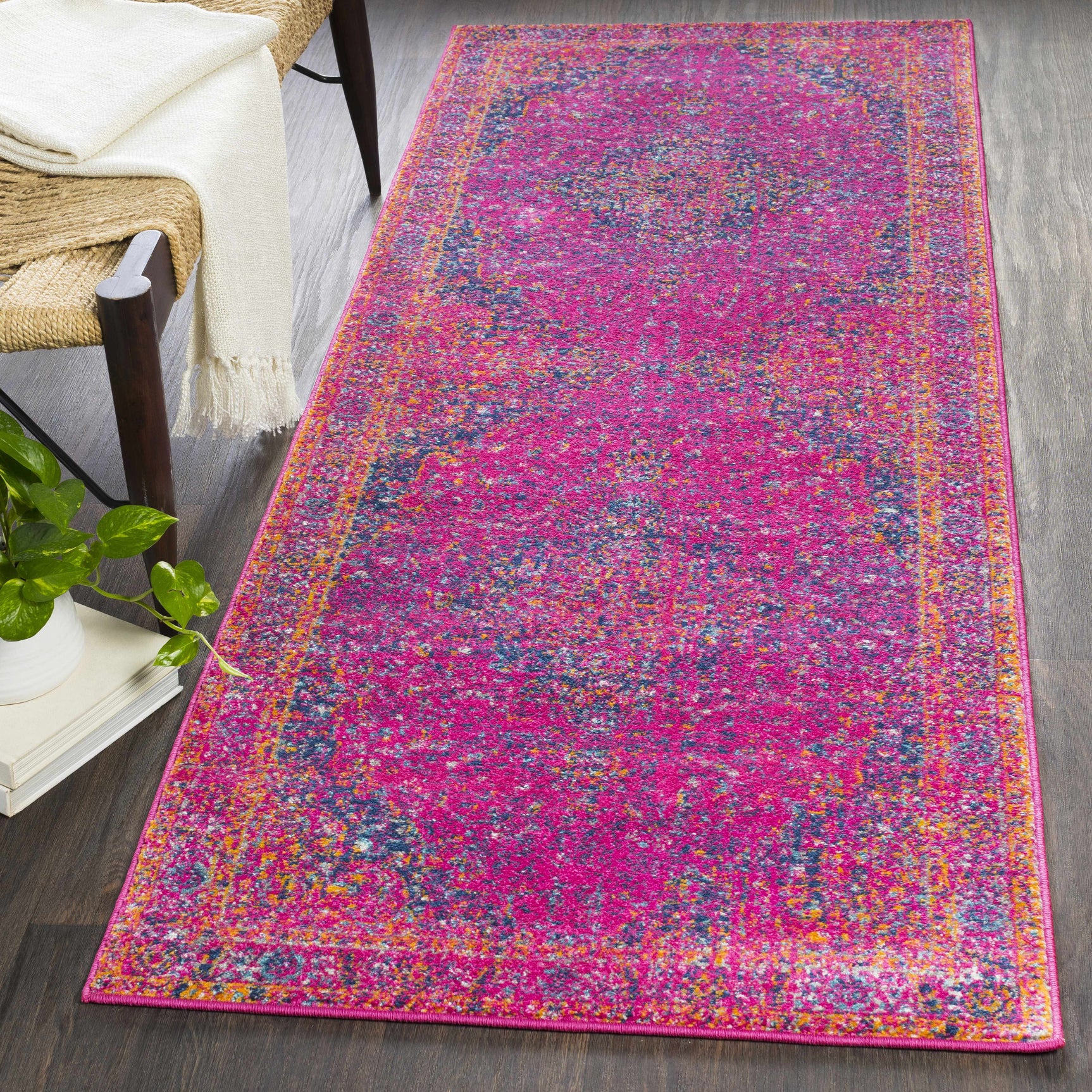 Milliken Magenta Area Rug - Ornate Home