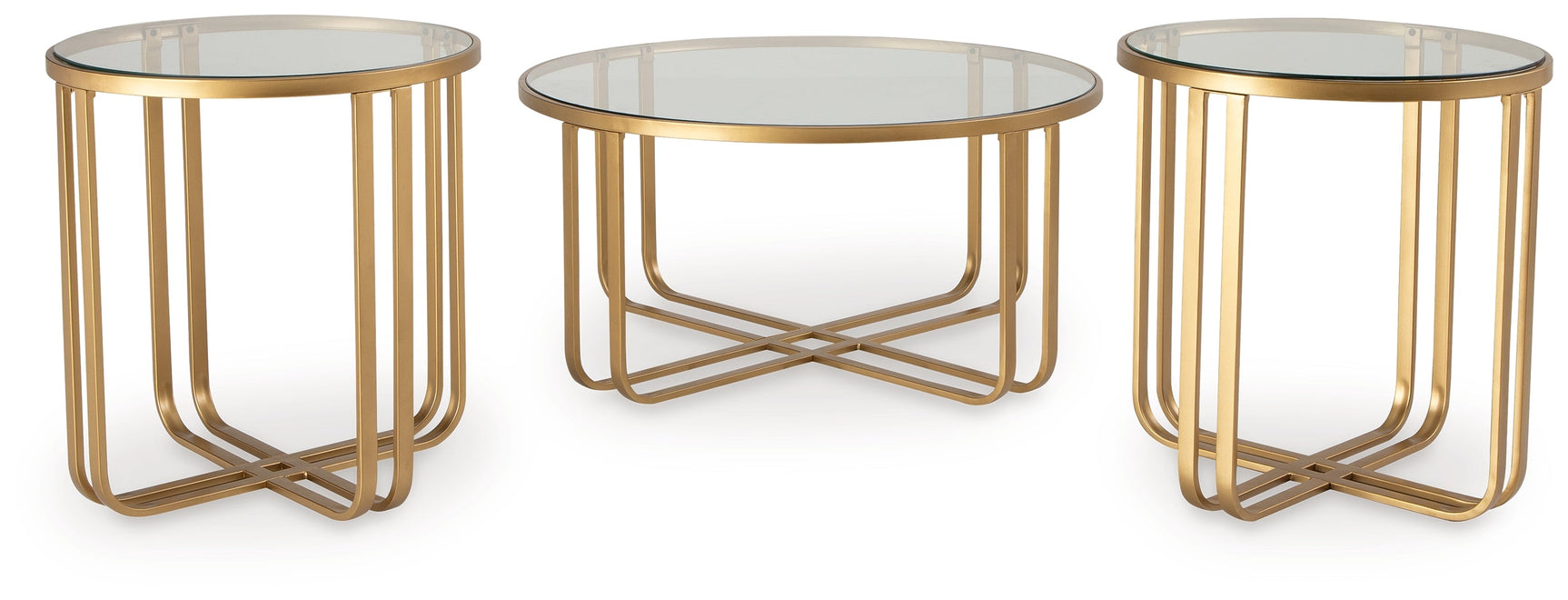Milloton Gold Occasional Table Set (Set of 3) (Online Special Price) - Ornate Home