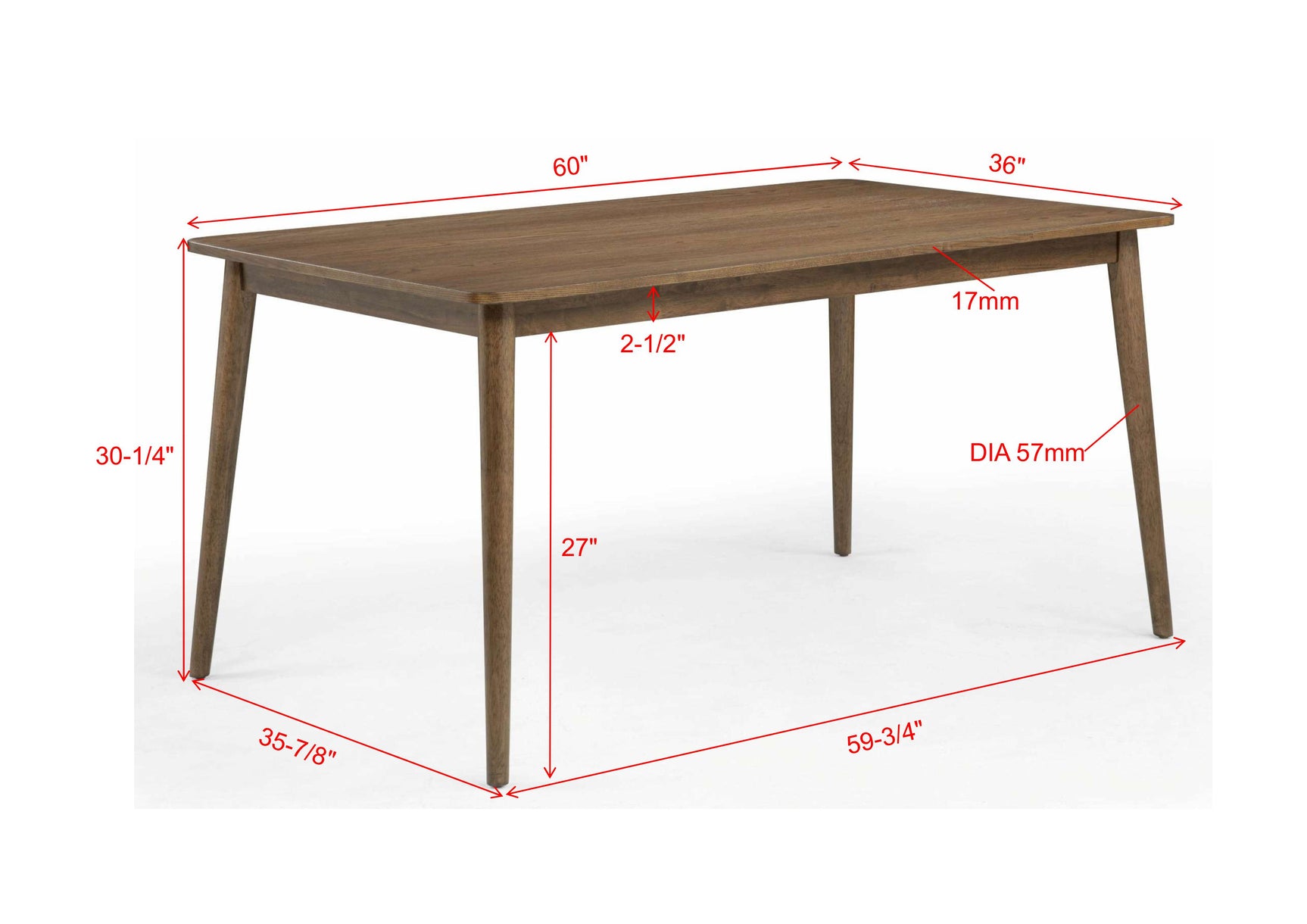 Mills Brown Dining Table - Ornate Home