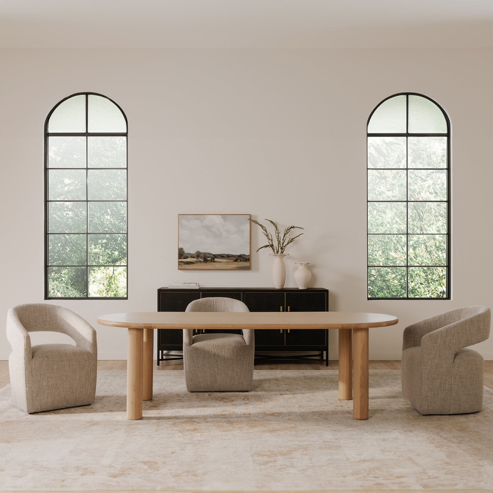 Milo Oak Large Dining Table - Ornate Home