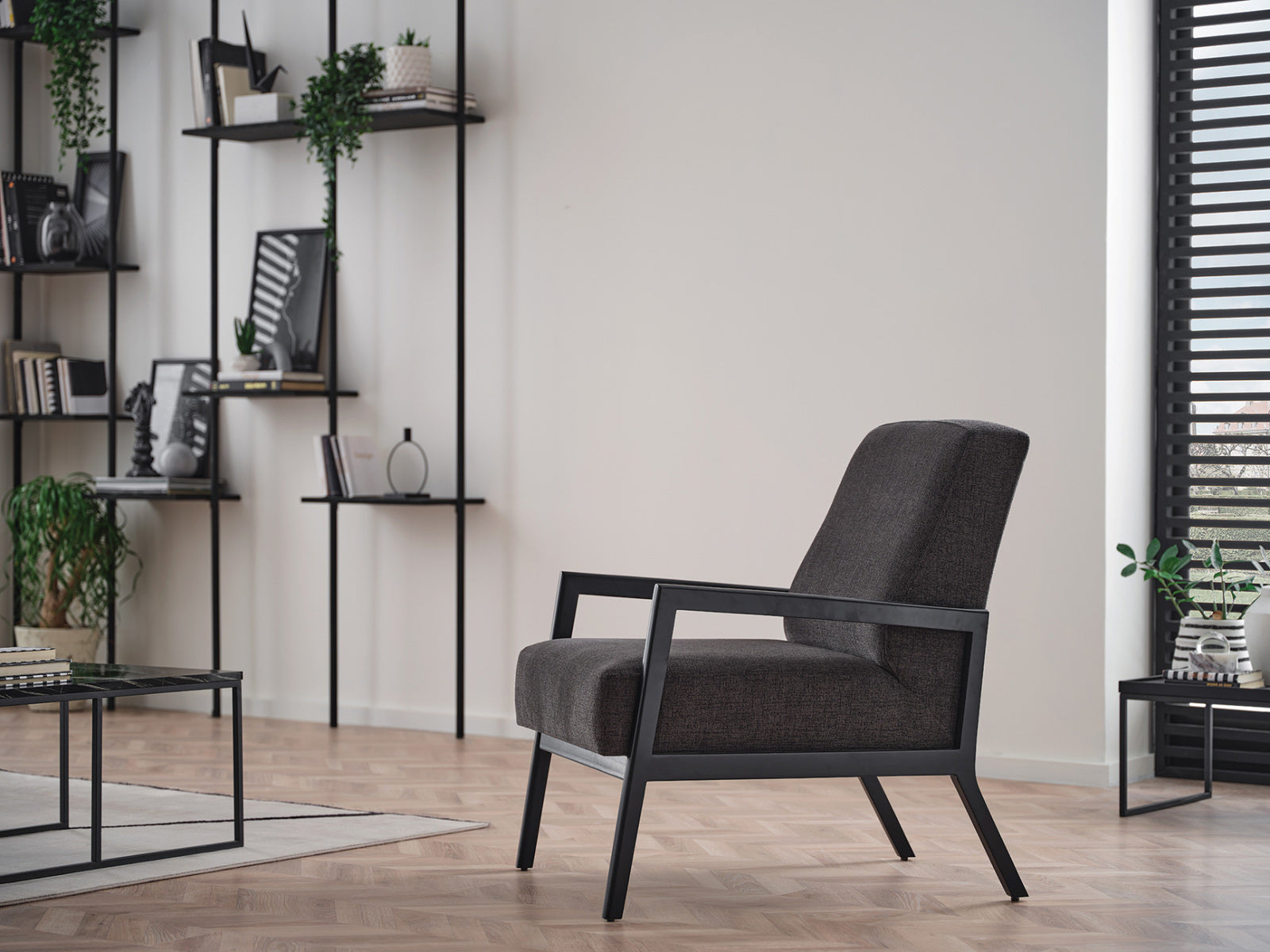 Milos Anthracite Living Room Set - Ornate Home