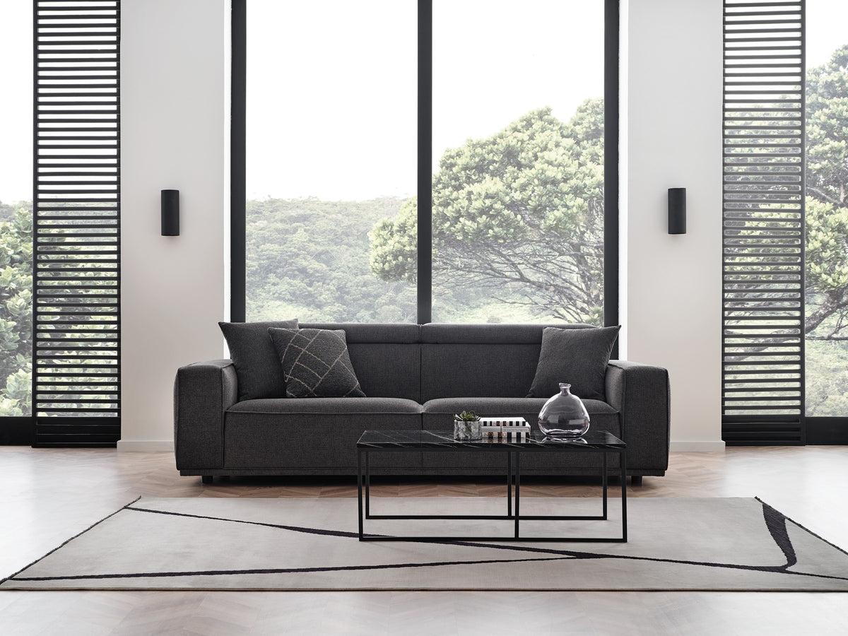 Milos Anthracite Sofa - Ornate Home