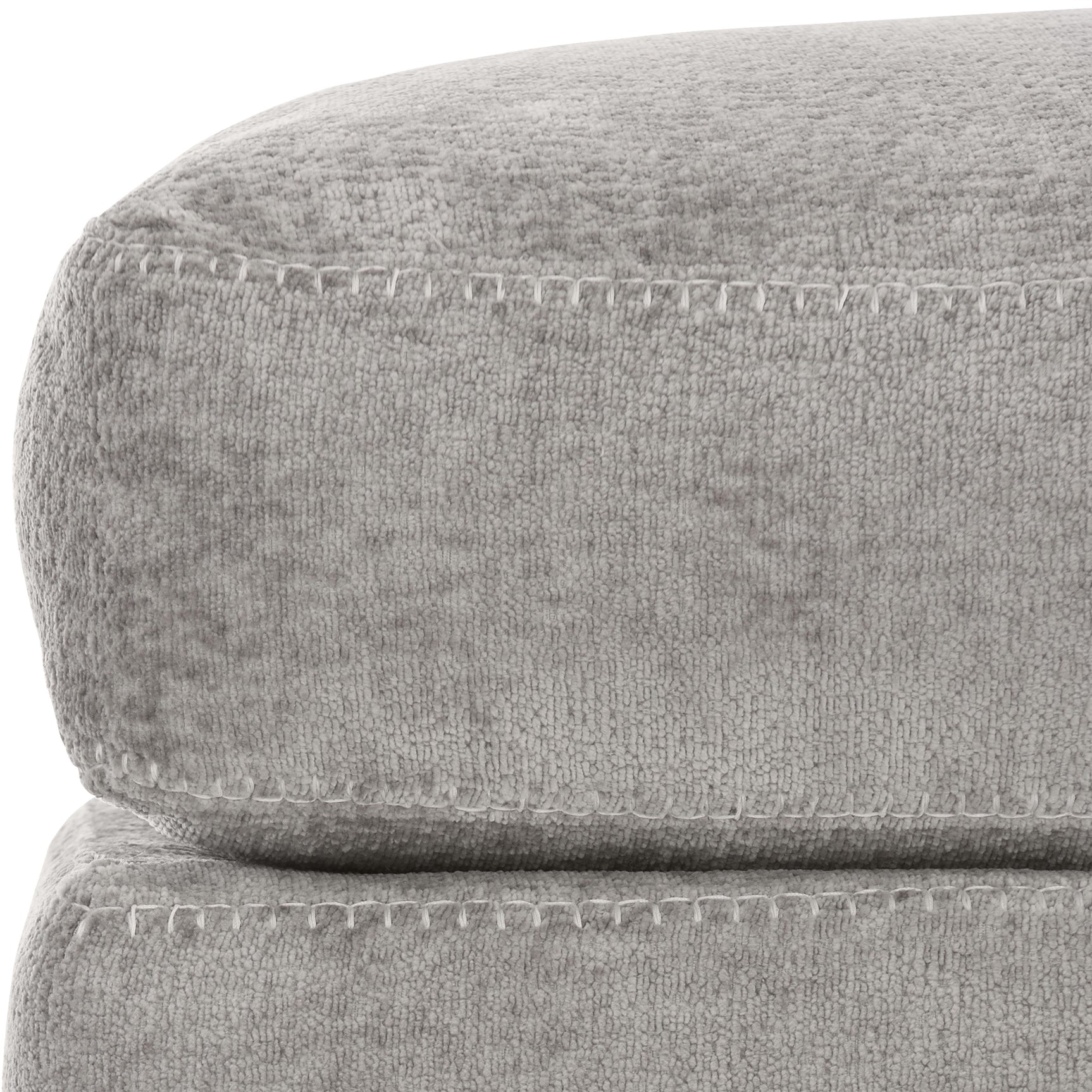 Mily Grey Fabric Bumper Ottoman - Ornate Home