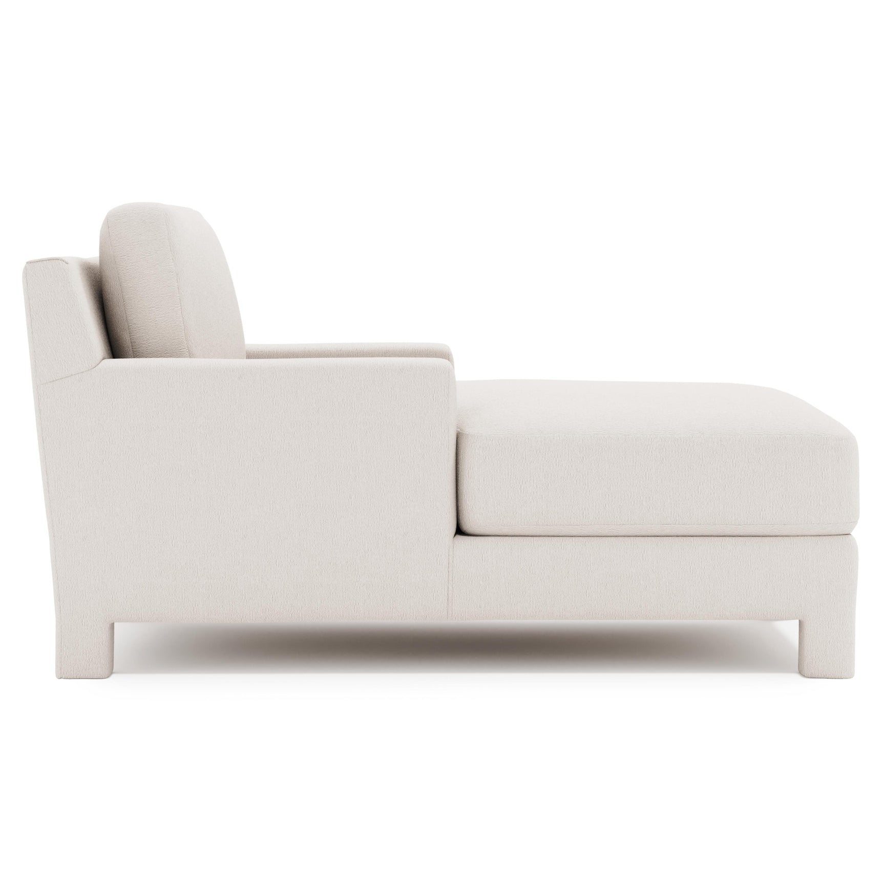 Mily Ivory Chaise Without Pillows - Ornate Home