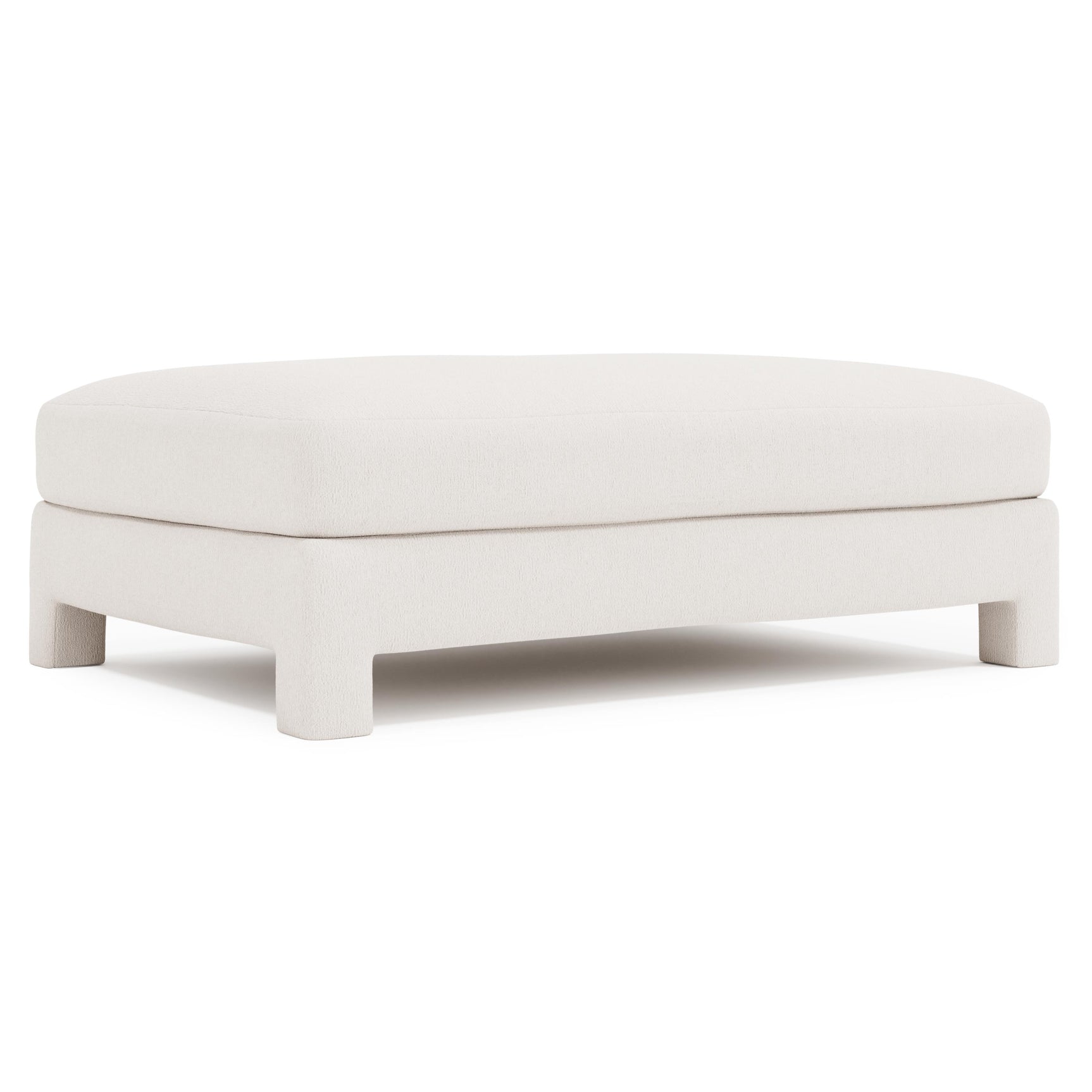 Mily Ivory Cocktail Ottoman - Ornate Home