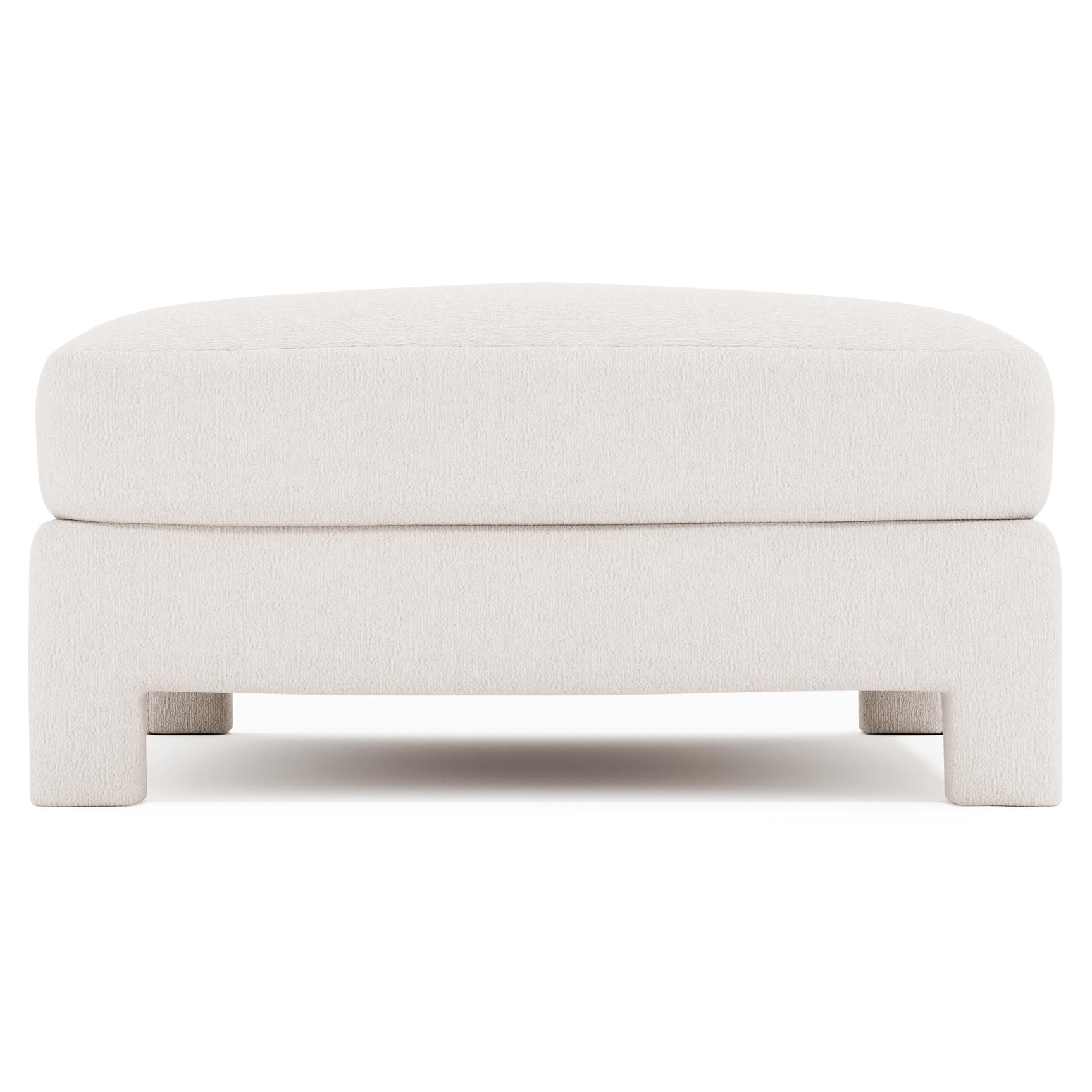 Mily Ivory Cocktail Ottoman - Ornate Home