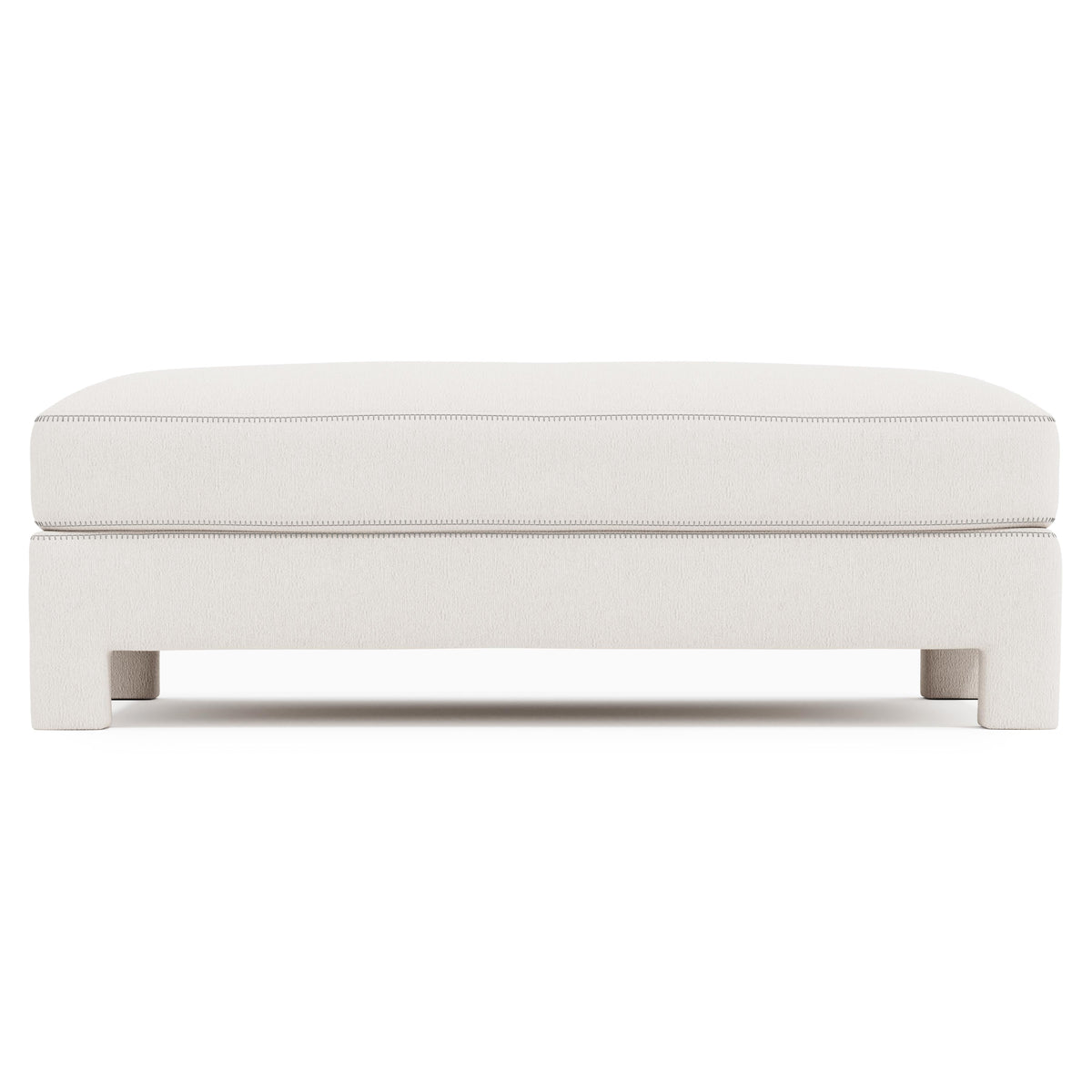 Mily Ivory Cocktail Ottoman - Ornate Home