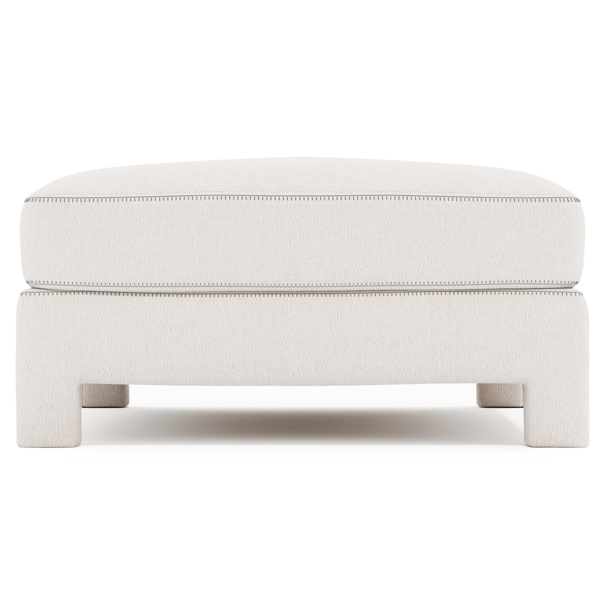 Mily Ivory Cocktail Ottoman - Ornate Home