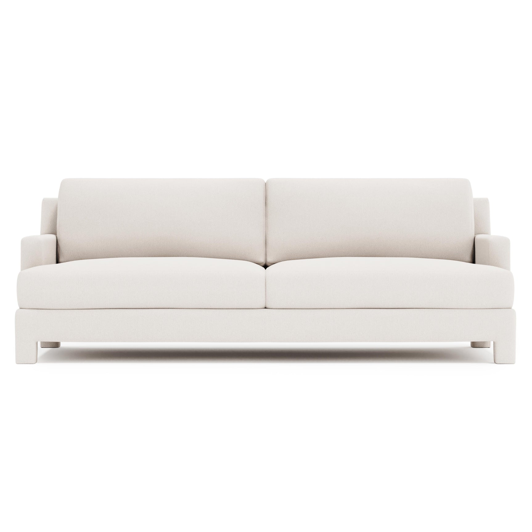 Mily Ivory Sofa Without Pillows - Ornate Home