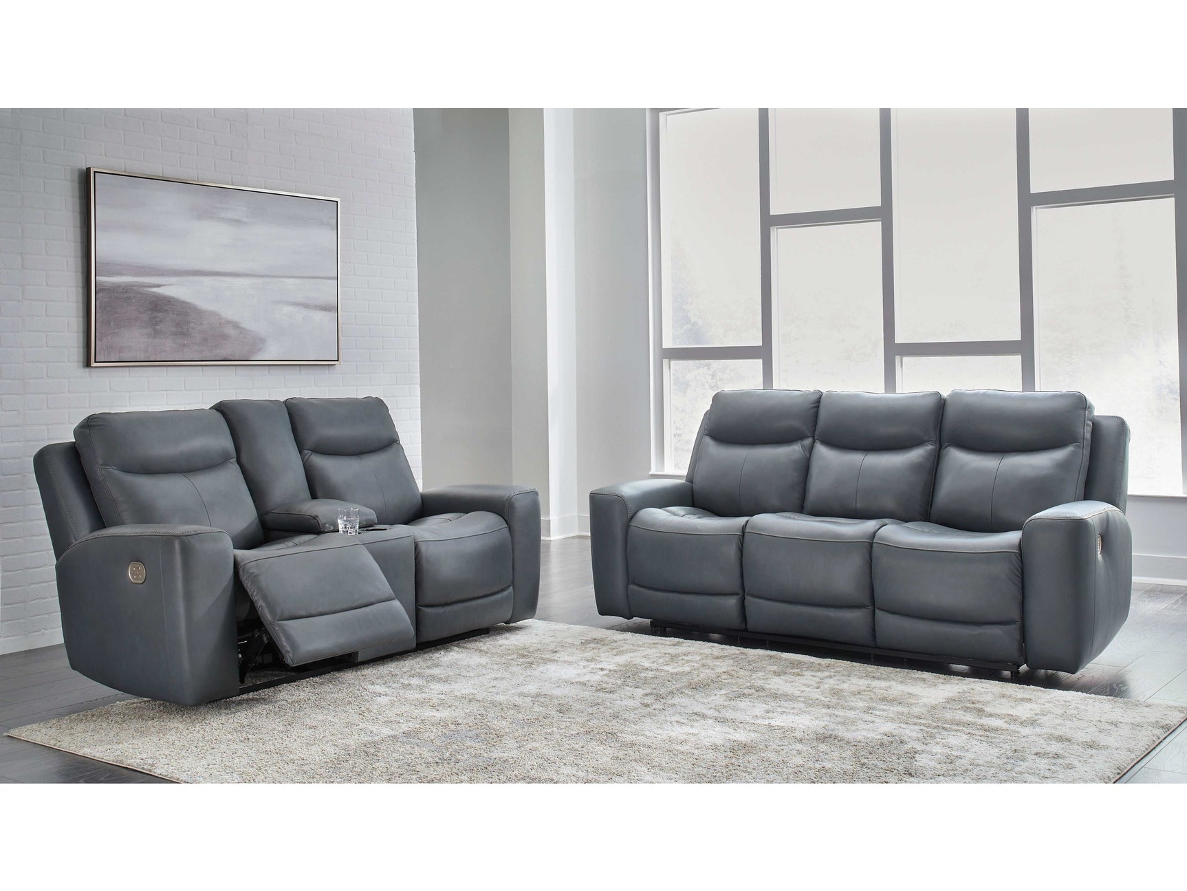 Mindanao Steel Power Reclining Living Room Set / 2pc (Online Special Price) - Ornate Home