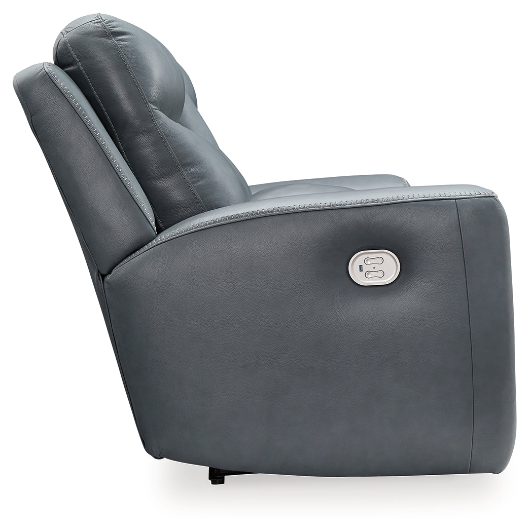 Mindanao Steel Power Reclining Loveseat w/ Console (Online Special Price) - Ornate Home