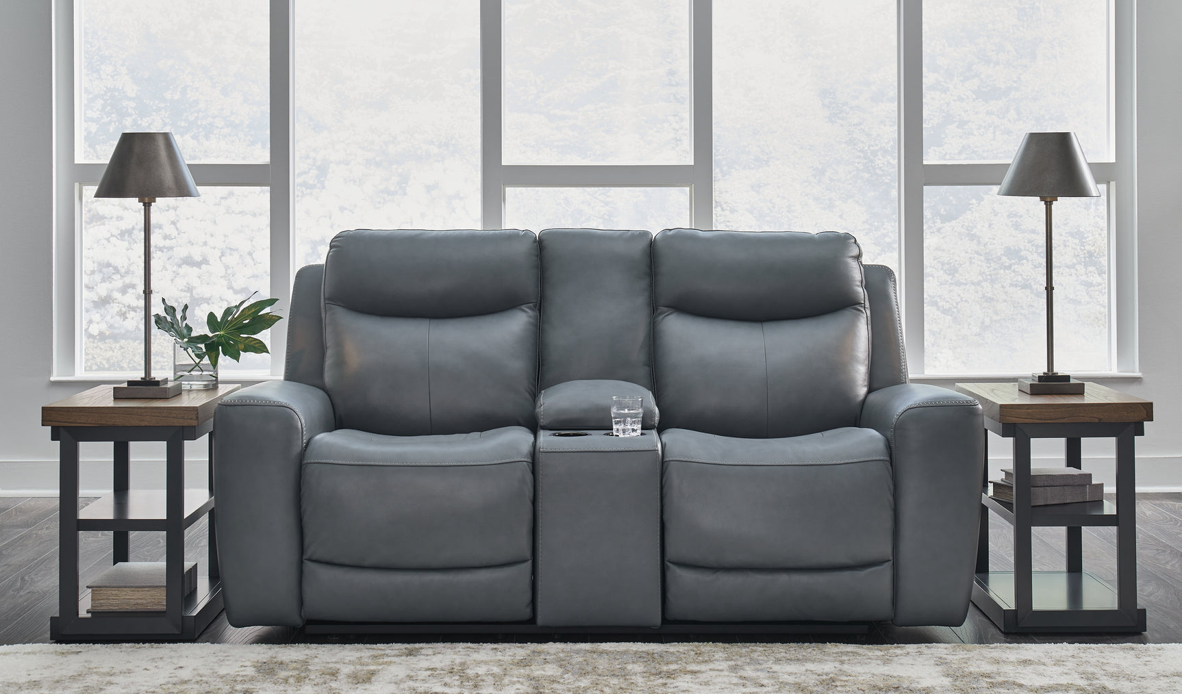 Mindanao Steel Power Reclining Sofa and Loveseat (Online Special Price) - Ornate Home