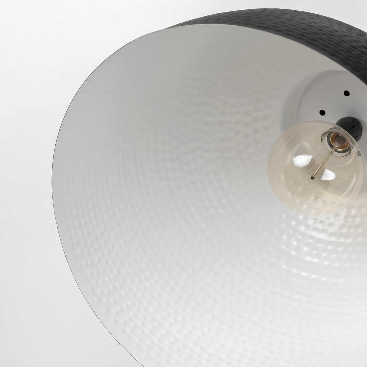 Minerva Gray Metallic Hammered Detail Pendant Light - Ornate Home