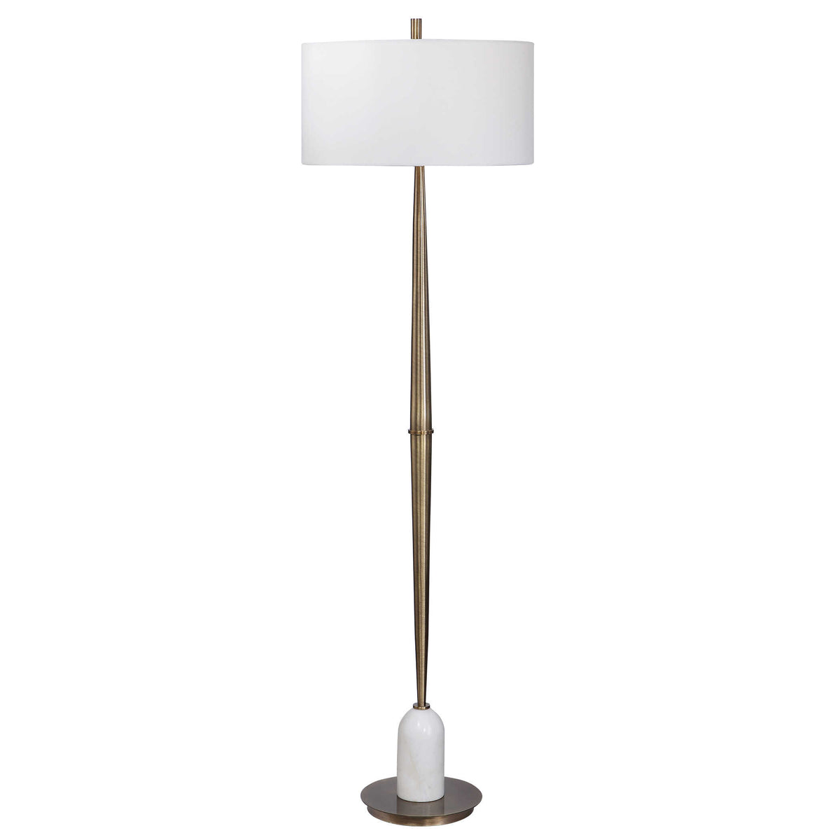 Minette Brass Mid-Century Floor Lamp - Ornate Home