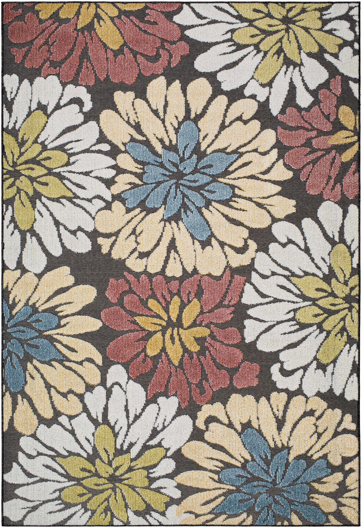 Minga Charcoal Outdoor Area Rug - Clearance - Ornate Home