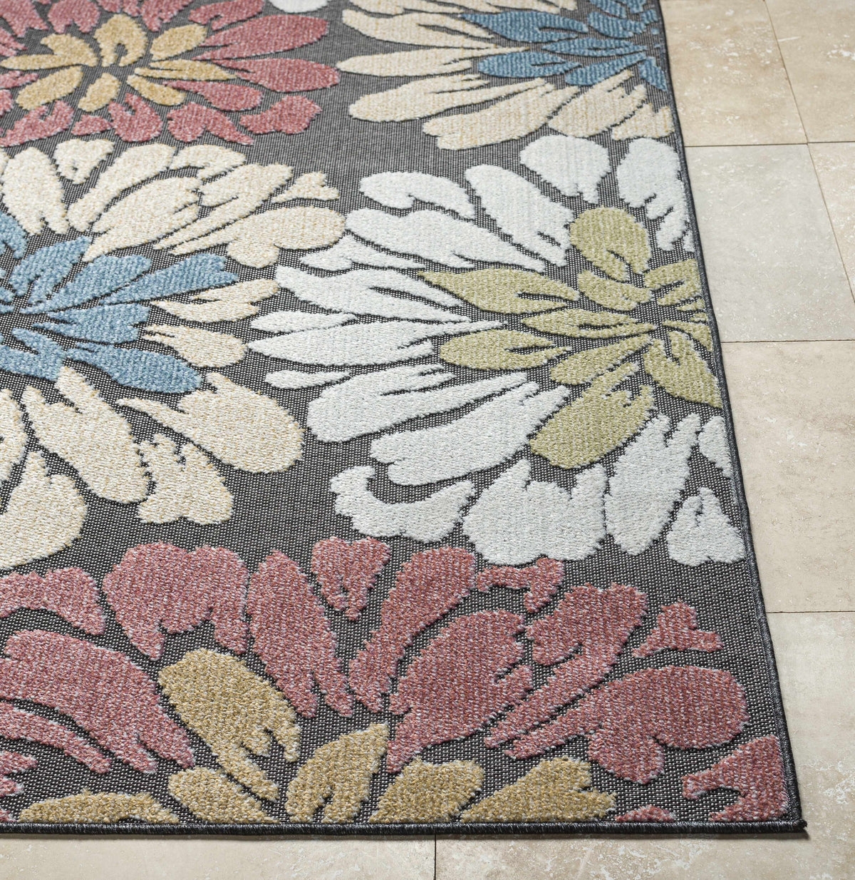 Minga Charcoal Outdoor Area Rug - Clearance - Ornate Home