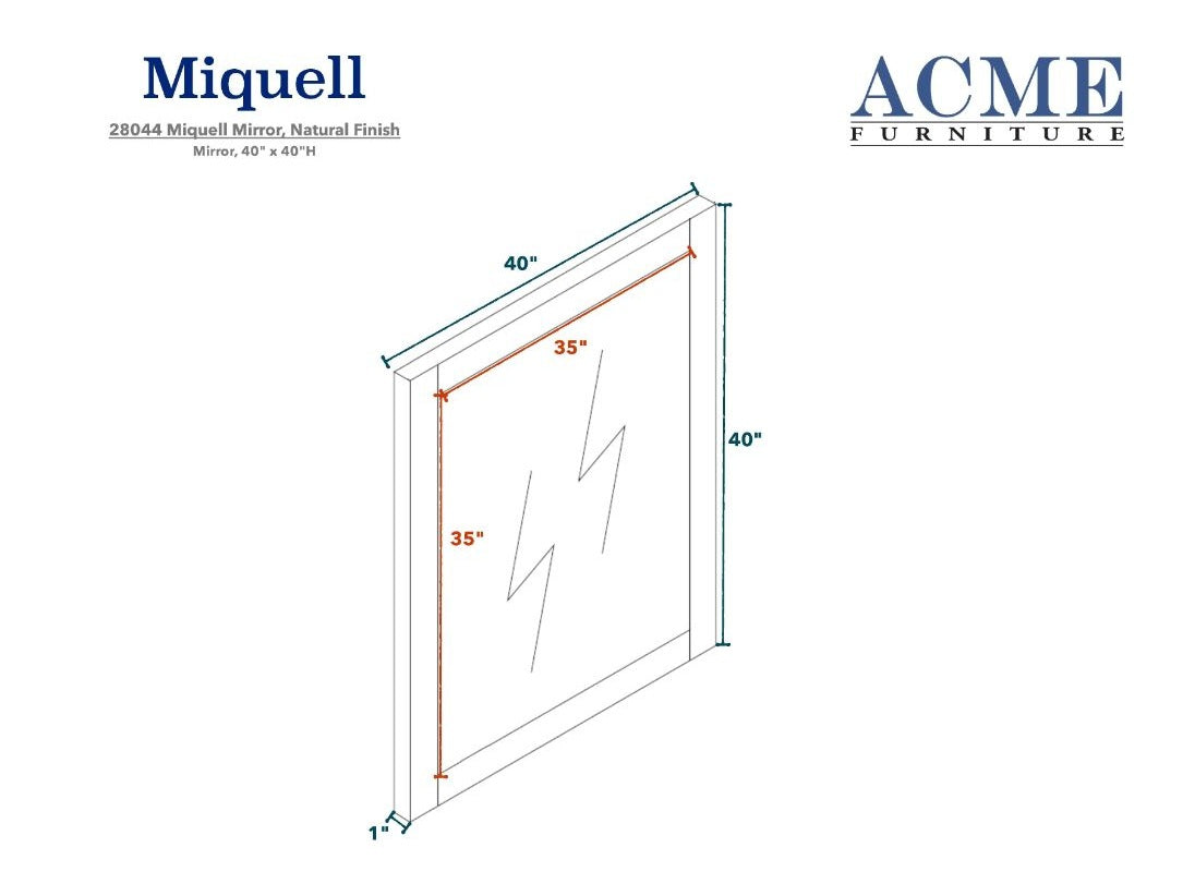 Miquell Natural Mirror - Ornate Home