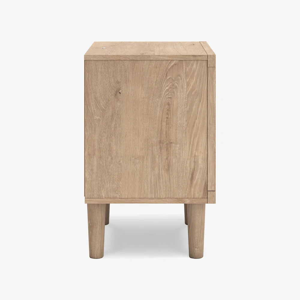 Mira Light Oak Smart Nightstand - Ornate Home
