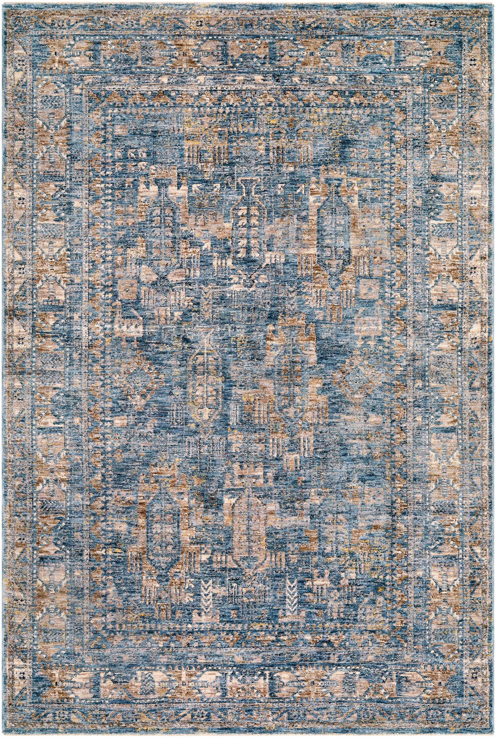 Mirabel Denim Blue Traditional Rug - Ornate Home