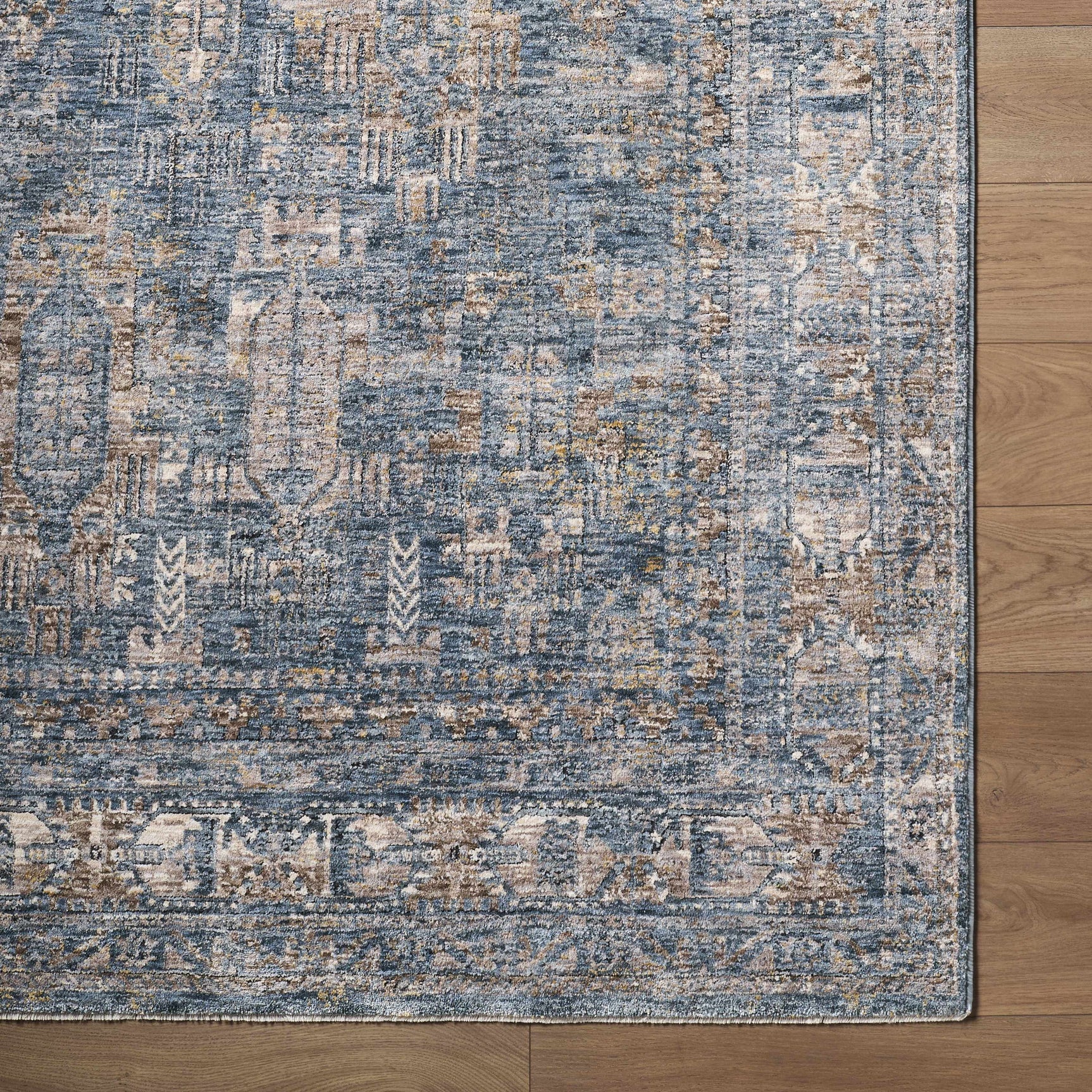 Mirabel Denim Blue Traditional Rug - Ornate Home