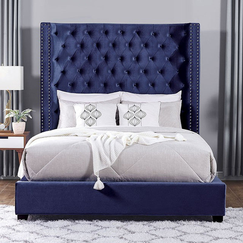 Mirabelle Blue Cal.King Bed - Ornate Home