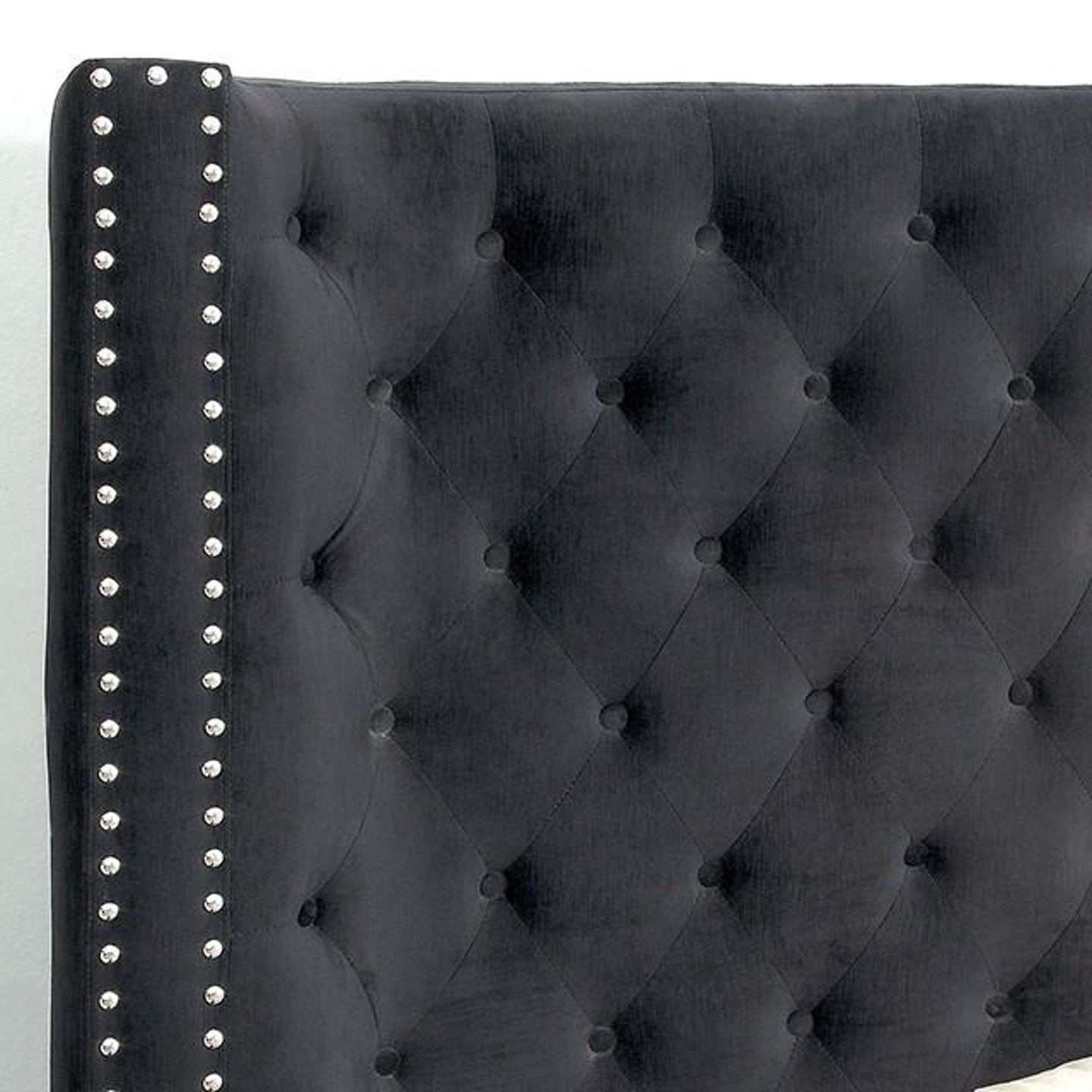 Mirabelle Dark Gray Eastern King Bed - Ornate Home