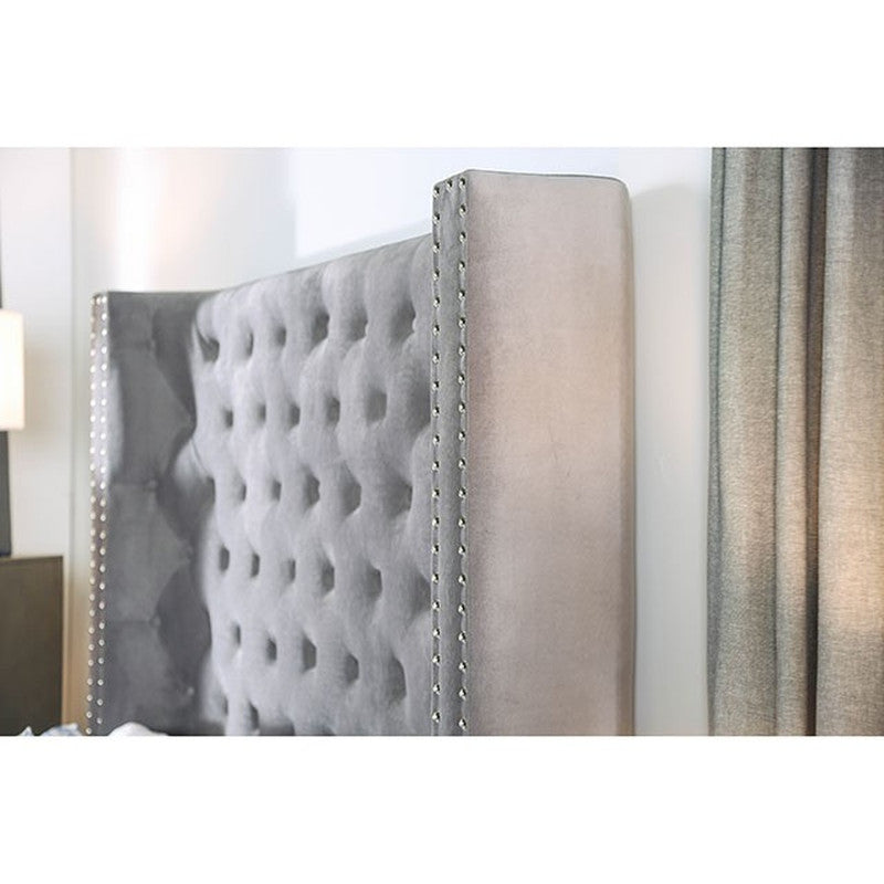 Mirabelle Gray Queen Bed - Ornate Home