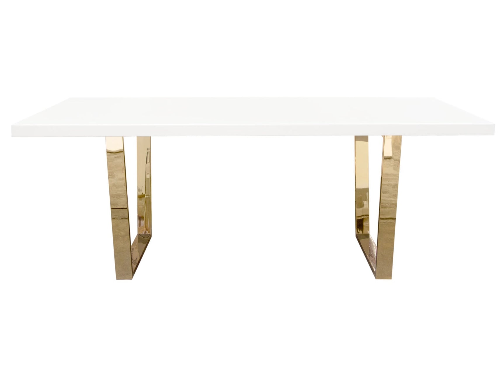 Mirage White Rectangular Dining Table - Ornate Home