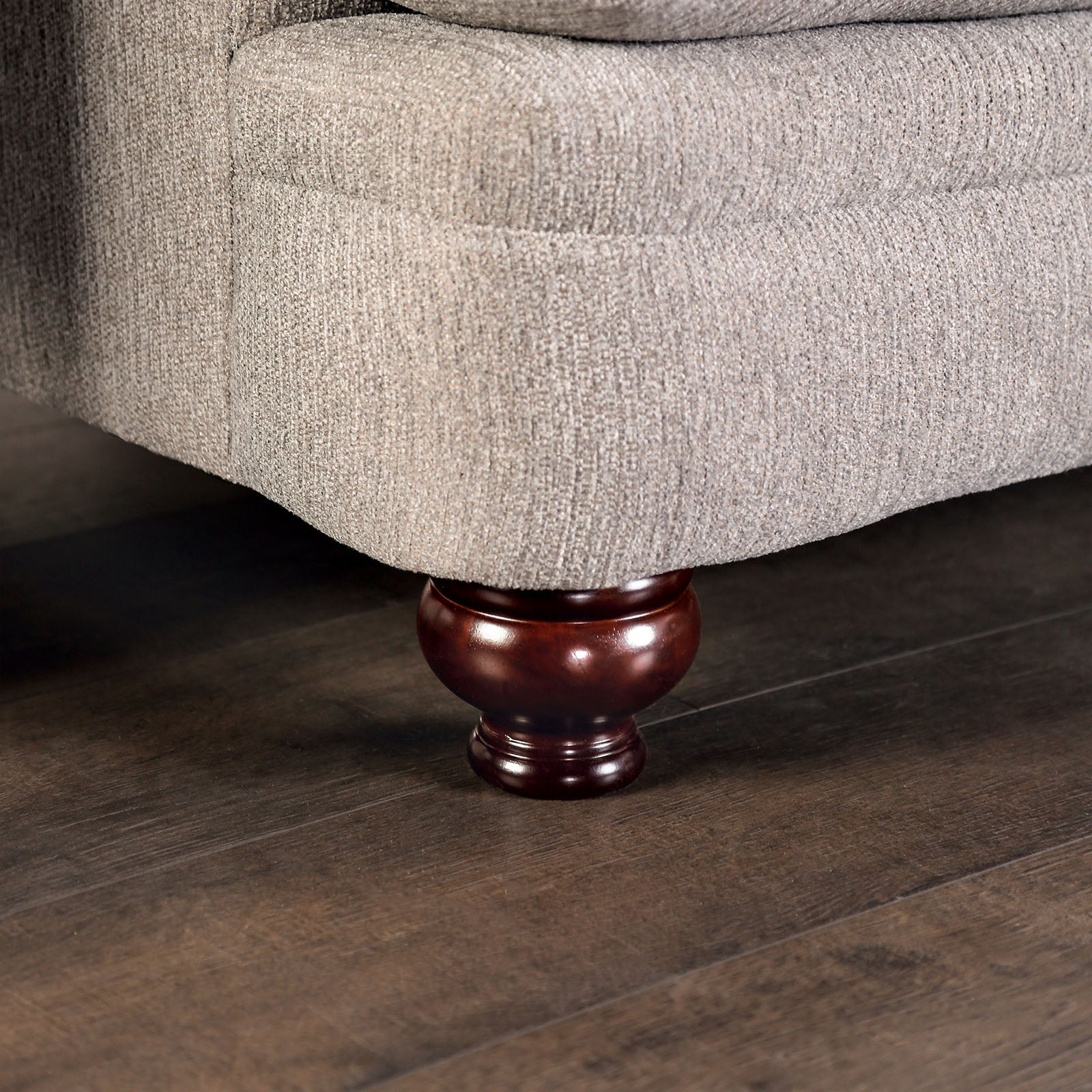 Miramar Beige/Charcoal Loveseat - Ornate Home