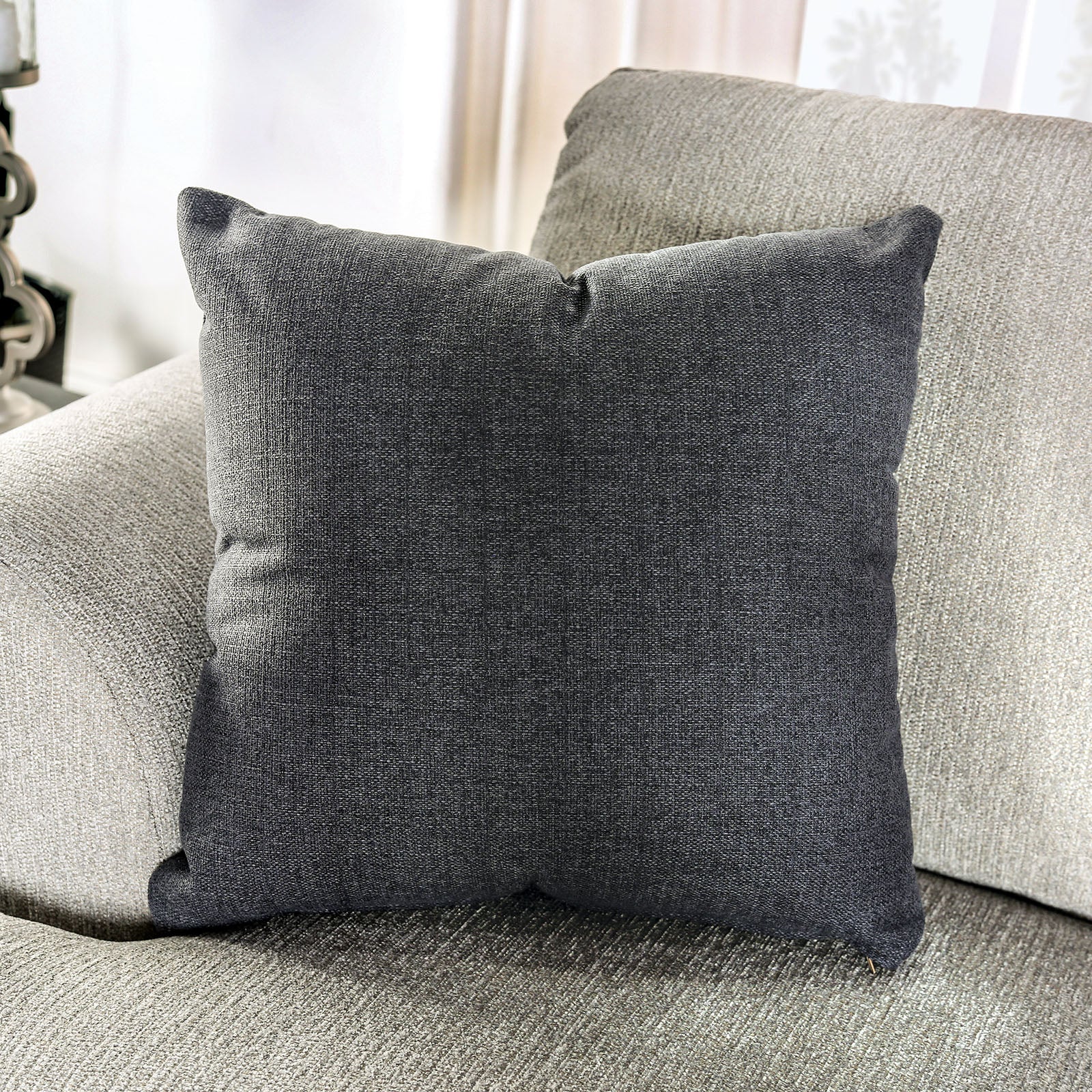 Miramar Beige/Charcoal Loveseat - Ornate Home