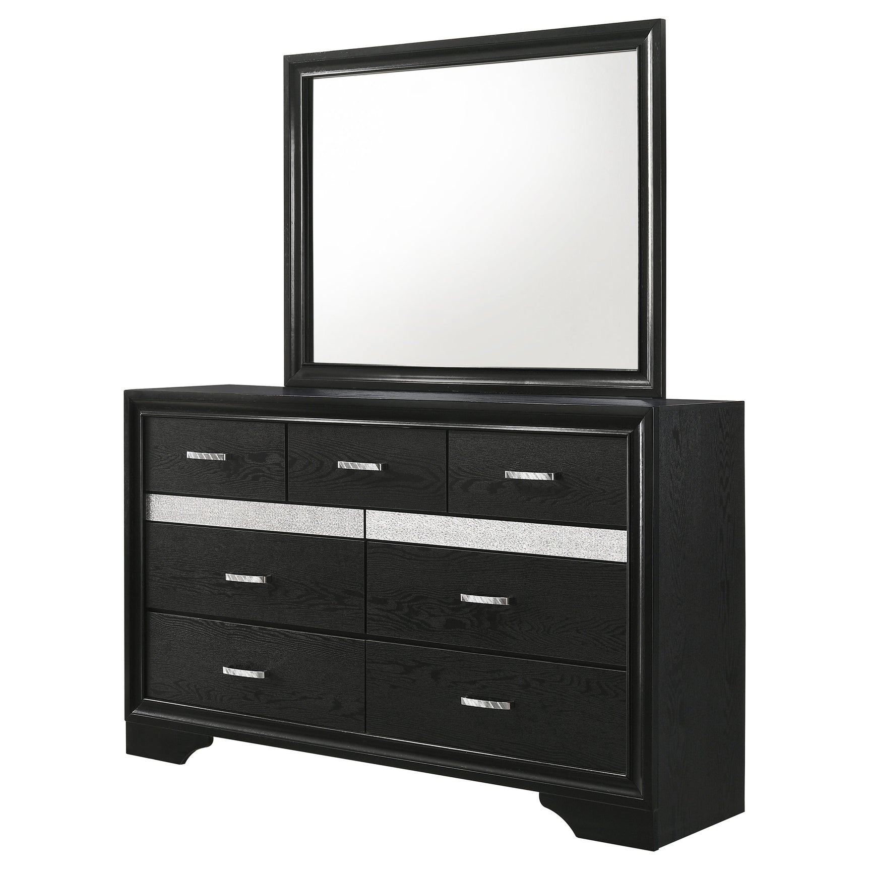 Miranda Black Dresser and Mirror - Ornate Home
