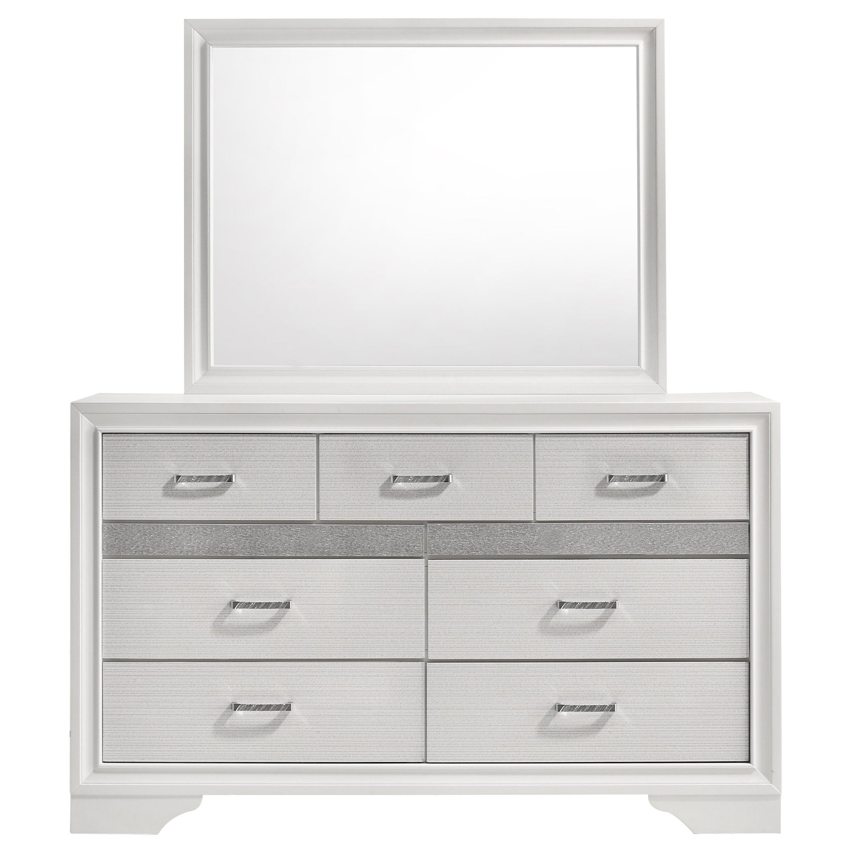 Miranda White Dresser and Mirror - Ornate Home
