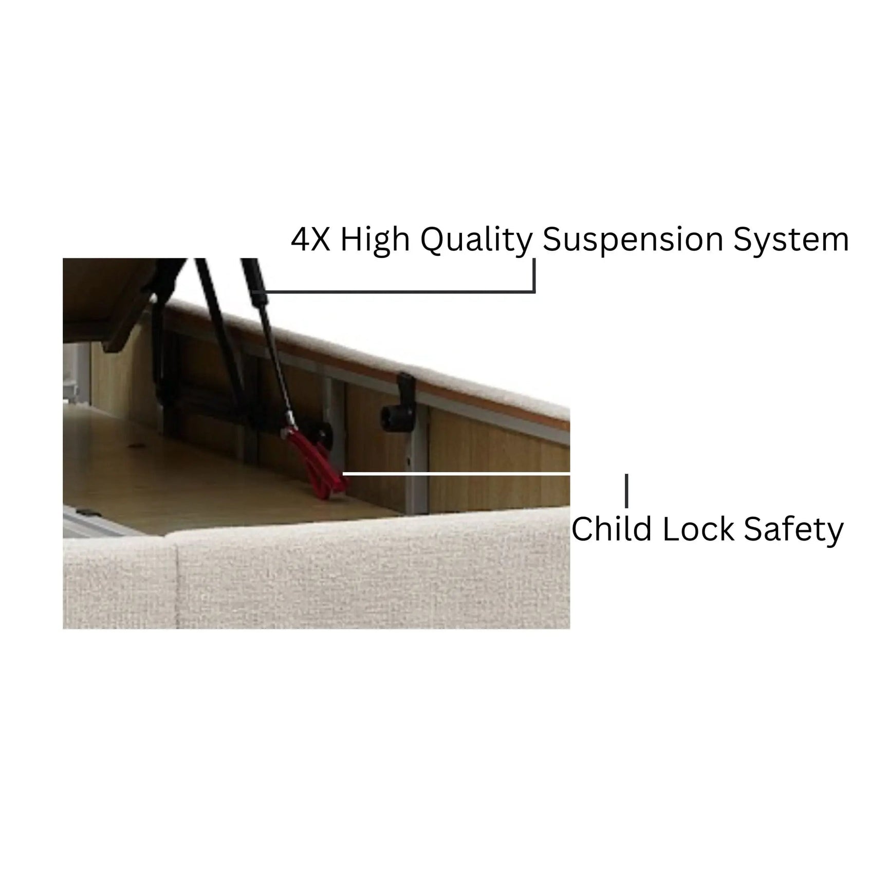 Mirante Luxe Cream Storage Bed - Ornate Home