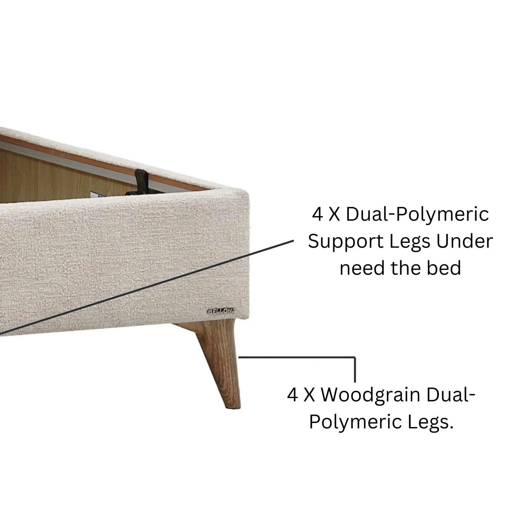 Mirante Luxe Cream Storage Bed - Ornate Home