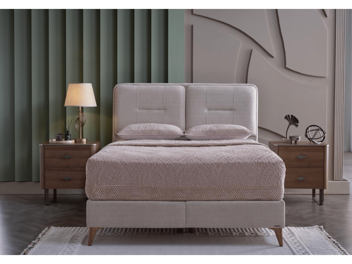 Mirante Walnut Nightstand - Ornate Home