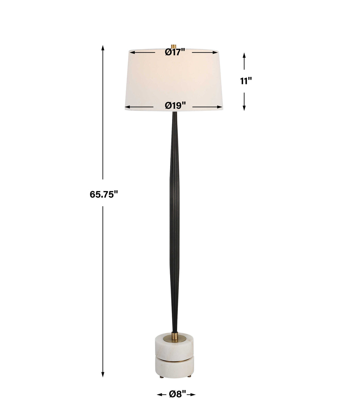 Miraz Black Iron Floor Lamp - Ornate Home