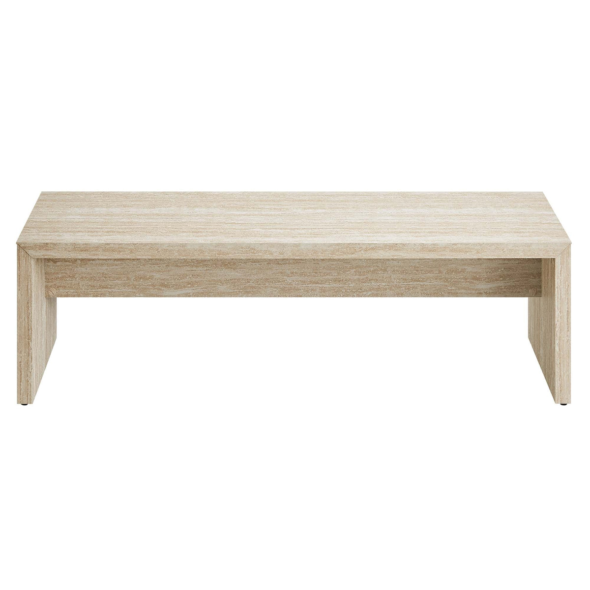 Mirella 62" Faux Travertine Long Bench - Ornate Home