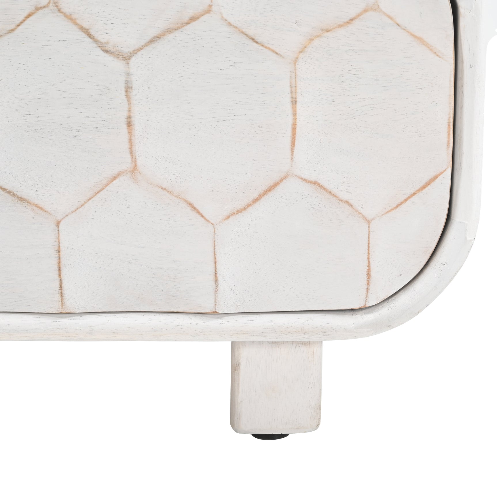 Miro Whitewashed Nightstand - Ornate Home
