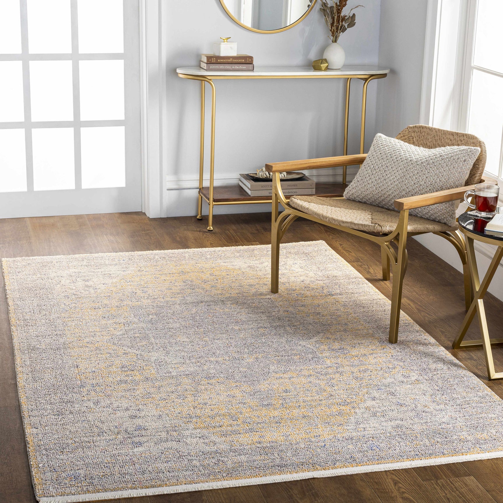 Misa Mustard & Gray Area Rug - Clearance - Ornate Home