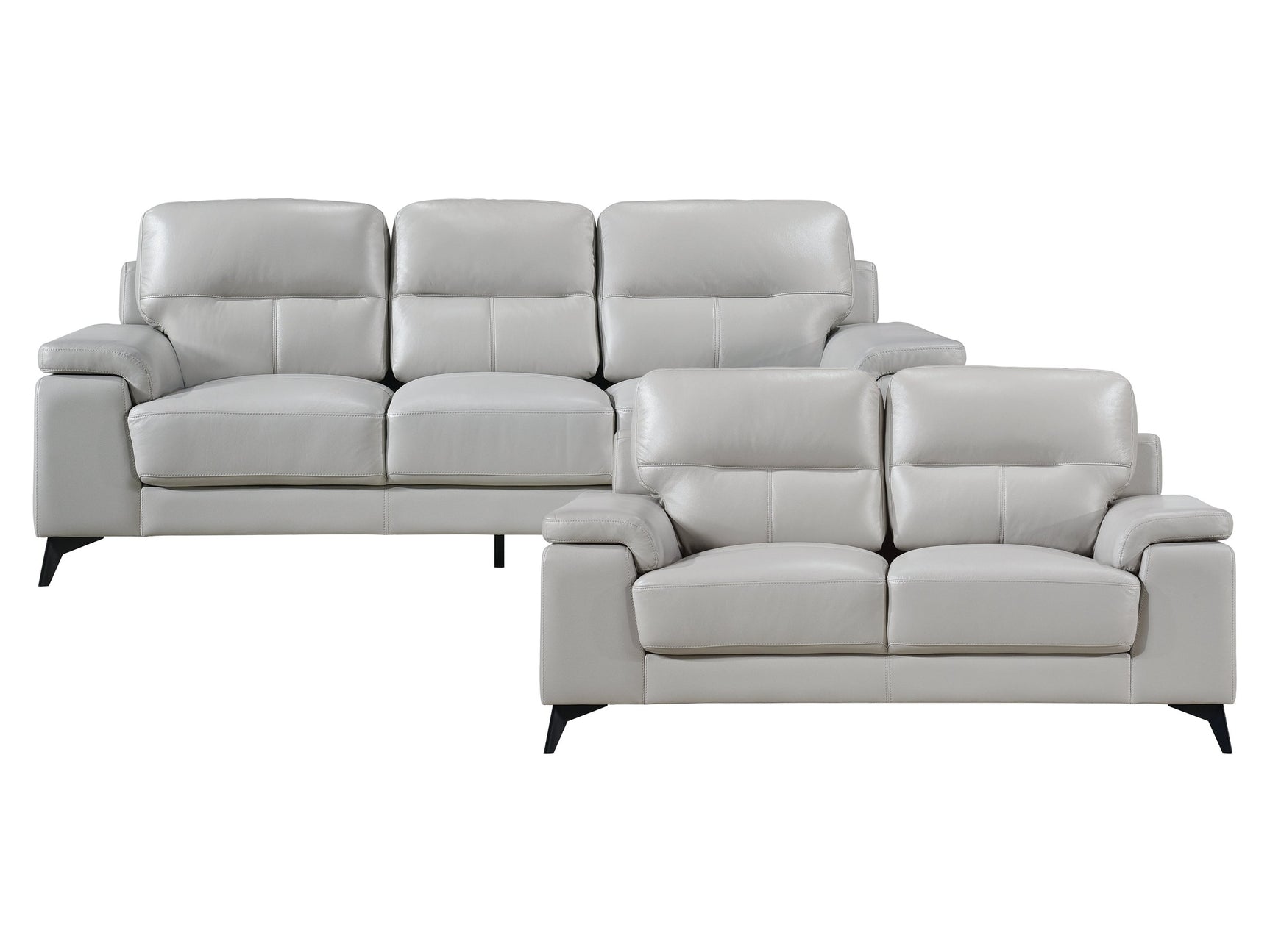 Mischa Silver Gray Sofa & Loveseat - Ornate Home