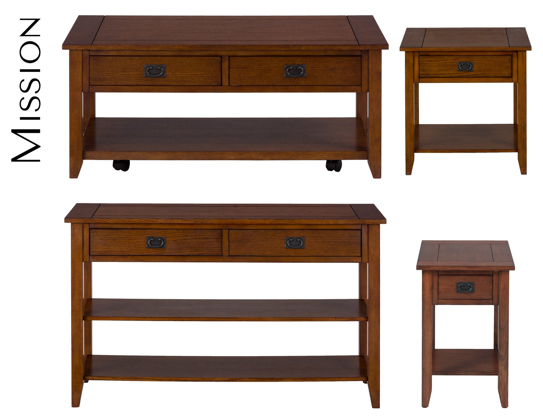 Mission Oak Chairside Table - Ornate Home