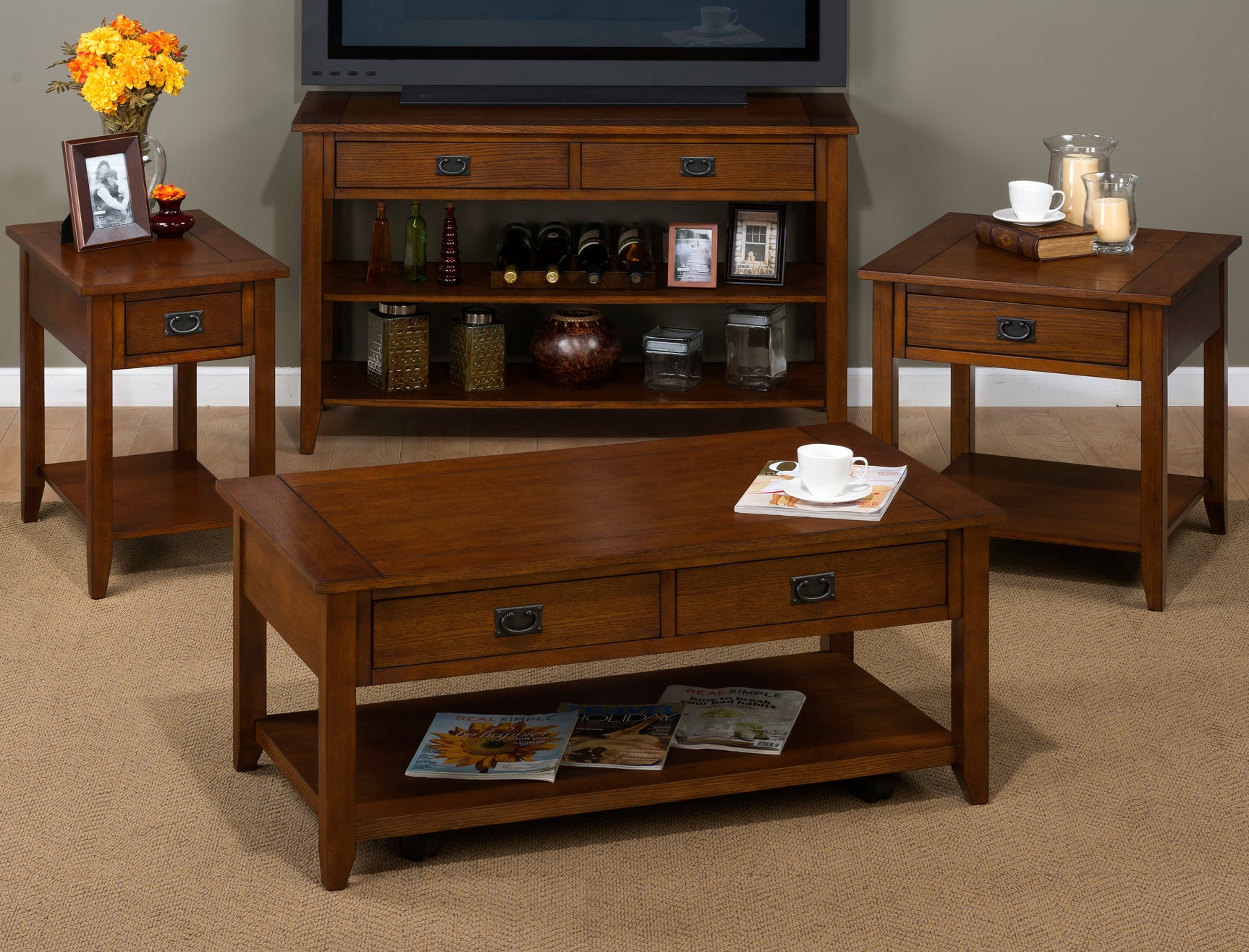 Mission Oak End Table - Ornate Home