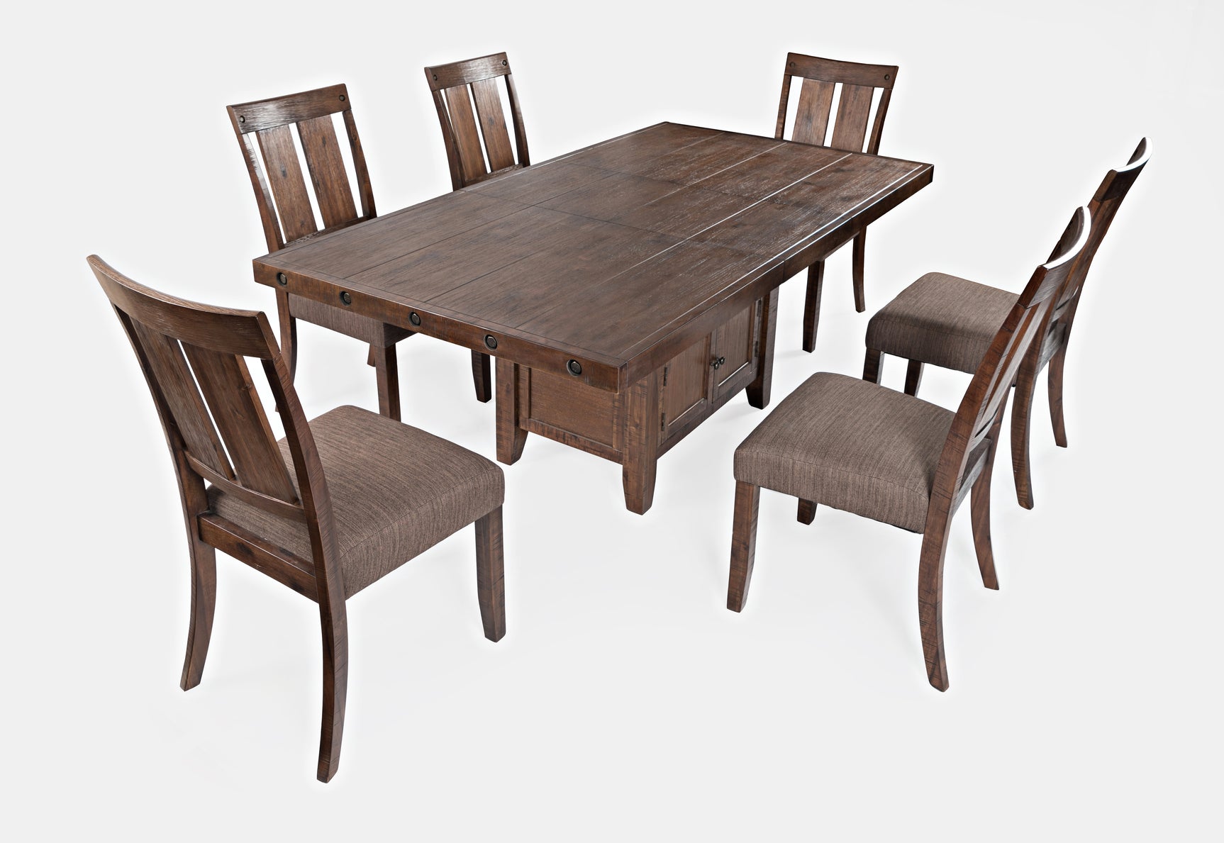 Mission Viejo Brown High/Low Ext Dining Table w/ 6 Chairs - Ornate Home