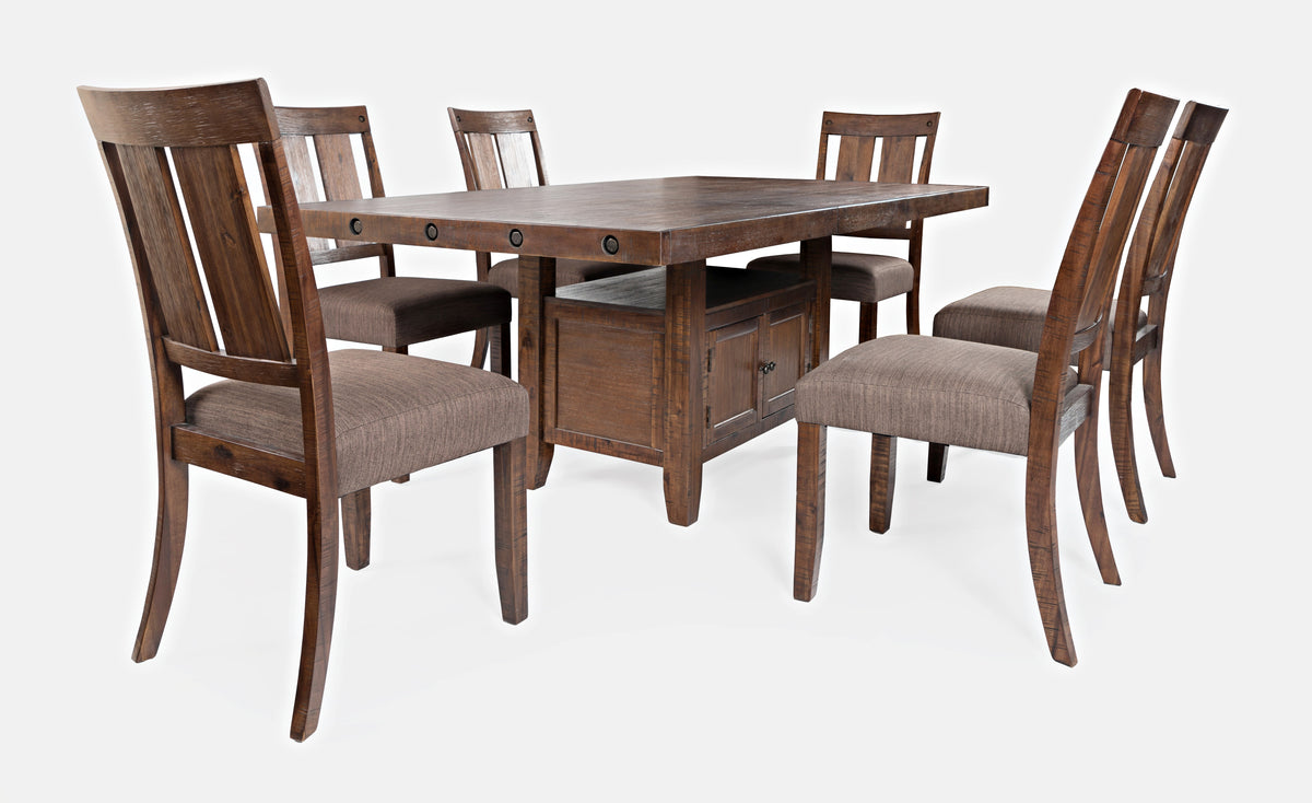 Mission Viejo Brown High/Low Ext Dining Table w/ 6 Chairs - Ornate Home