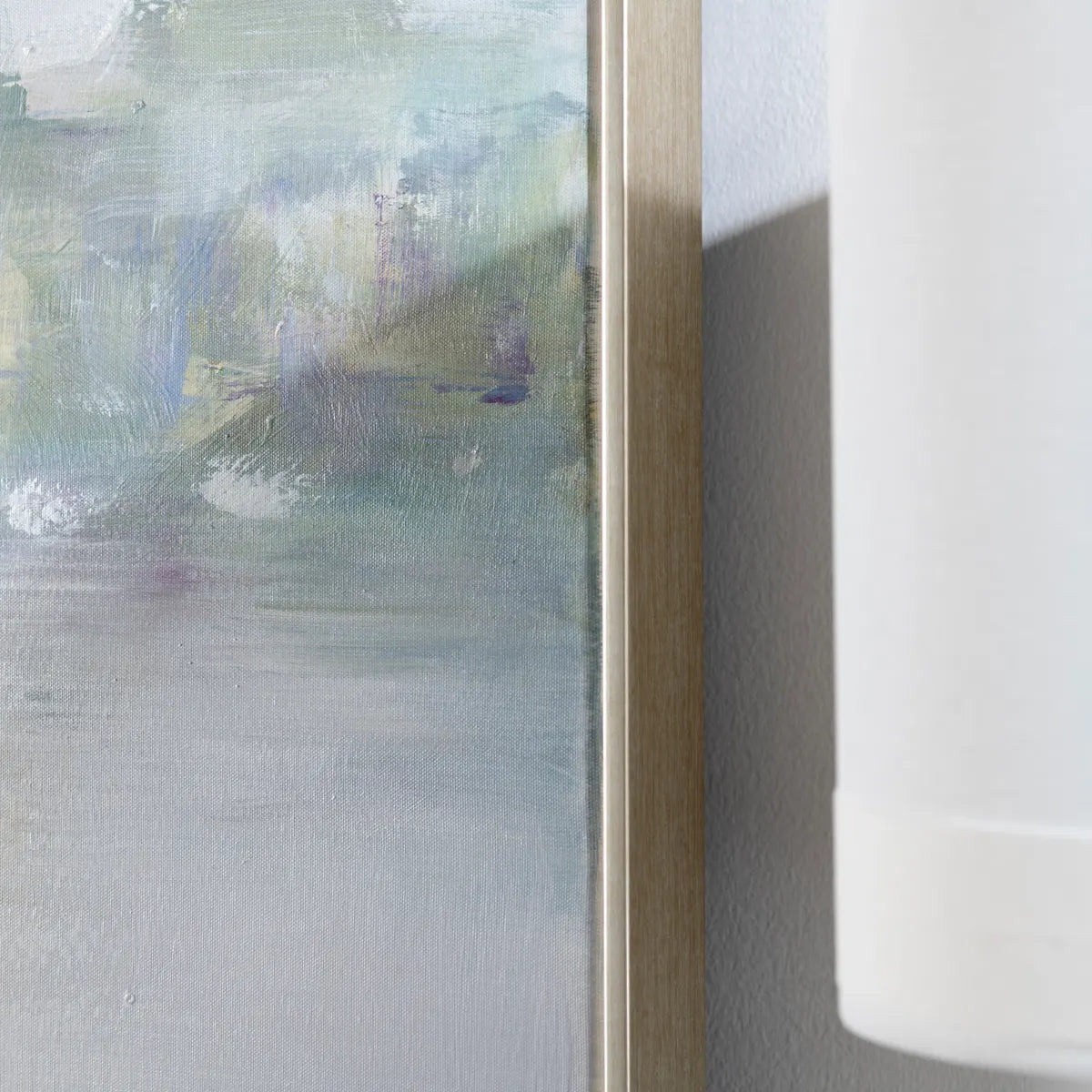 Misty Greens Gray Canvas