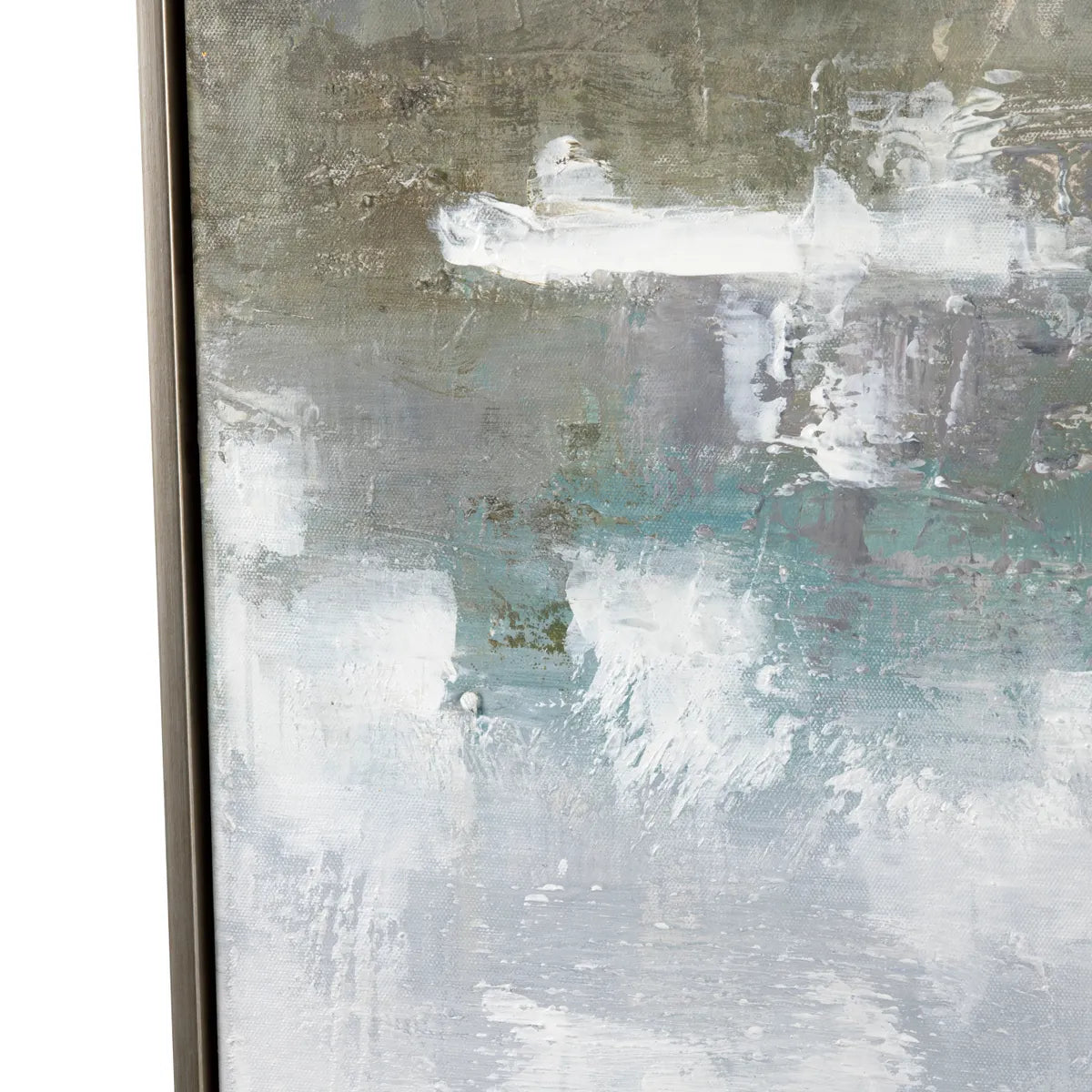 Misty Greens Gray Canvas